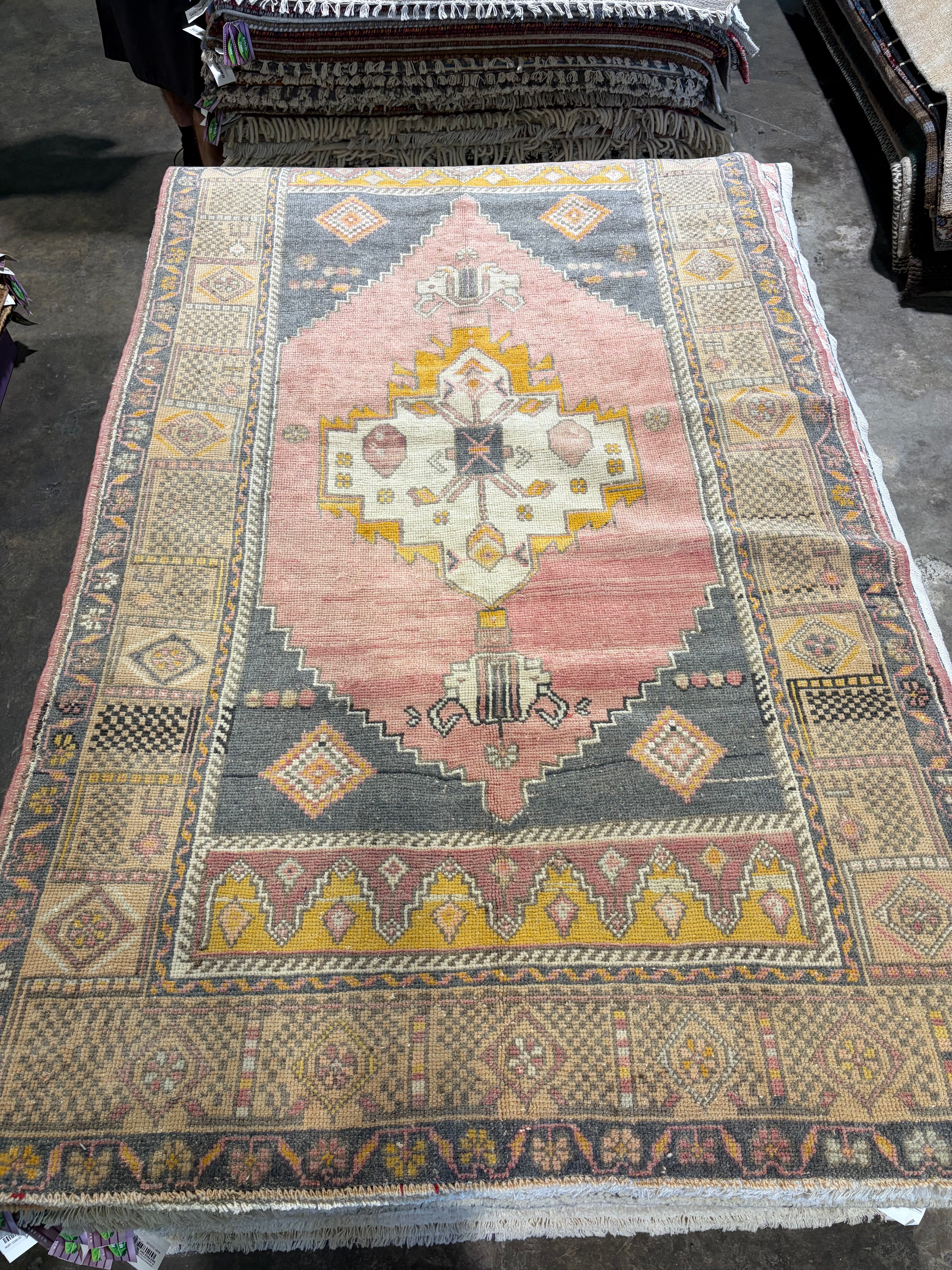 Shay Carter 3.10x6.10 Pink Hand-Knotted Turkish