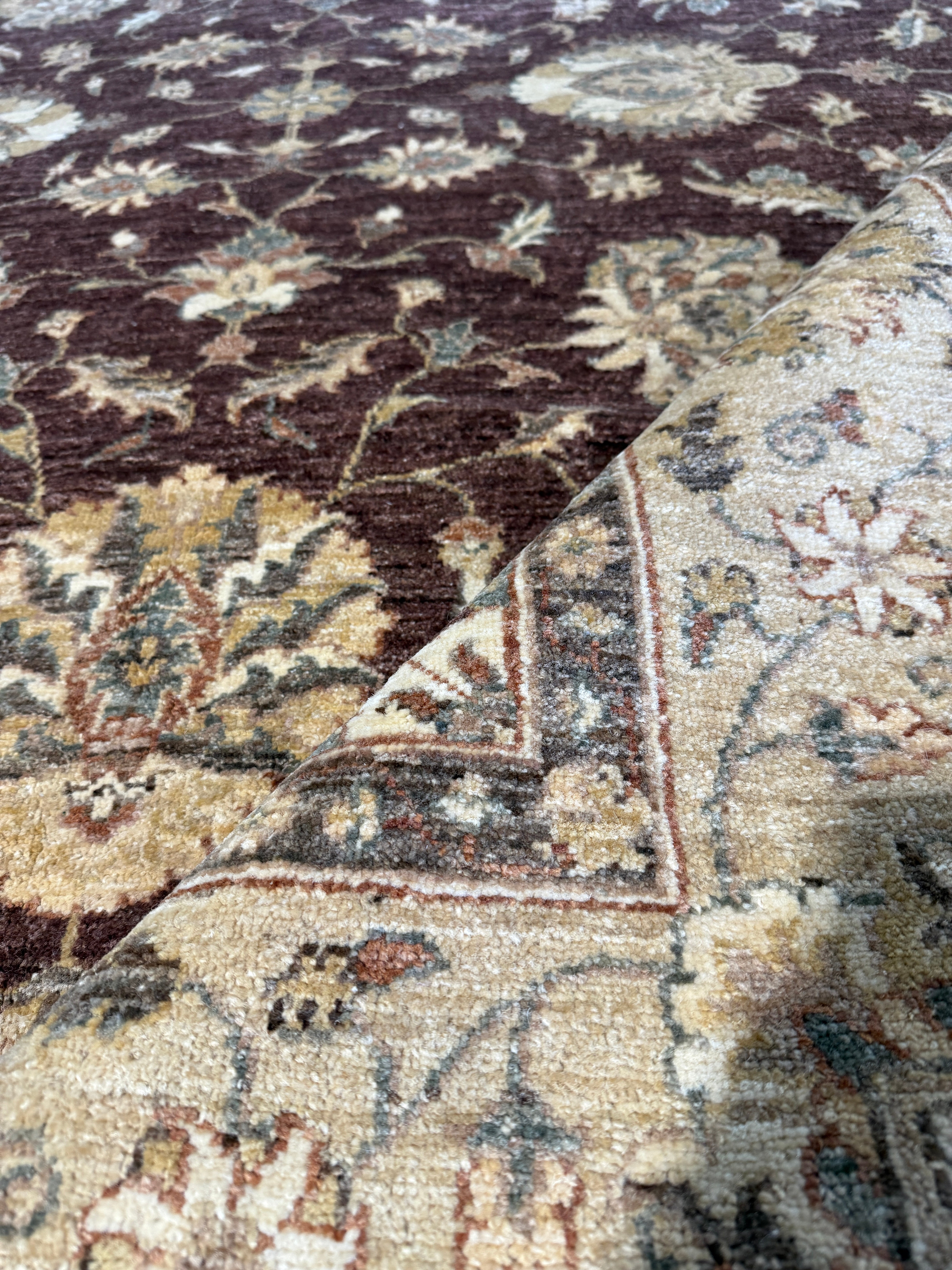 Ella Farmer 6.8x9.9 Afghani Oushak Brown Rug