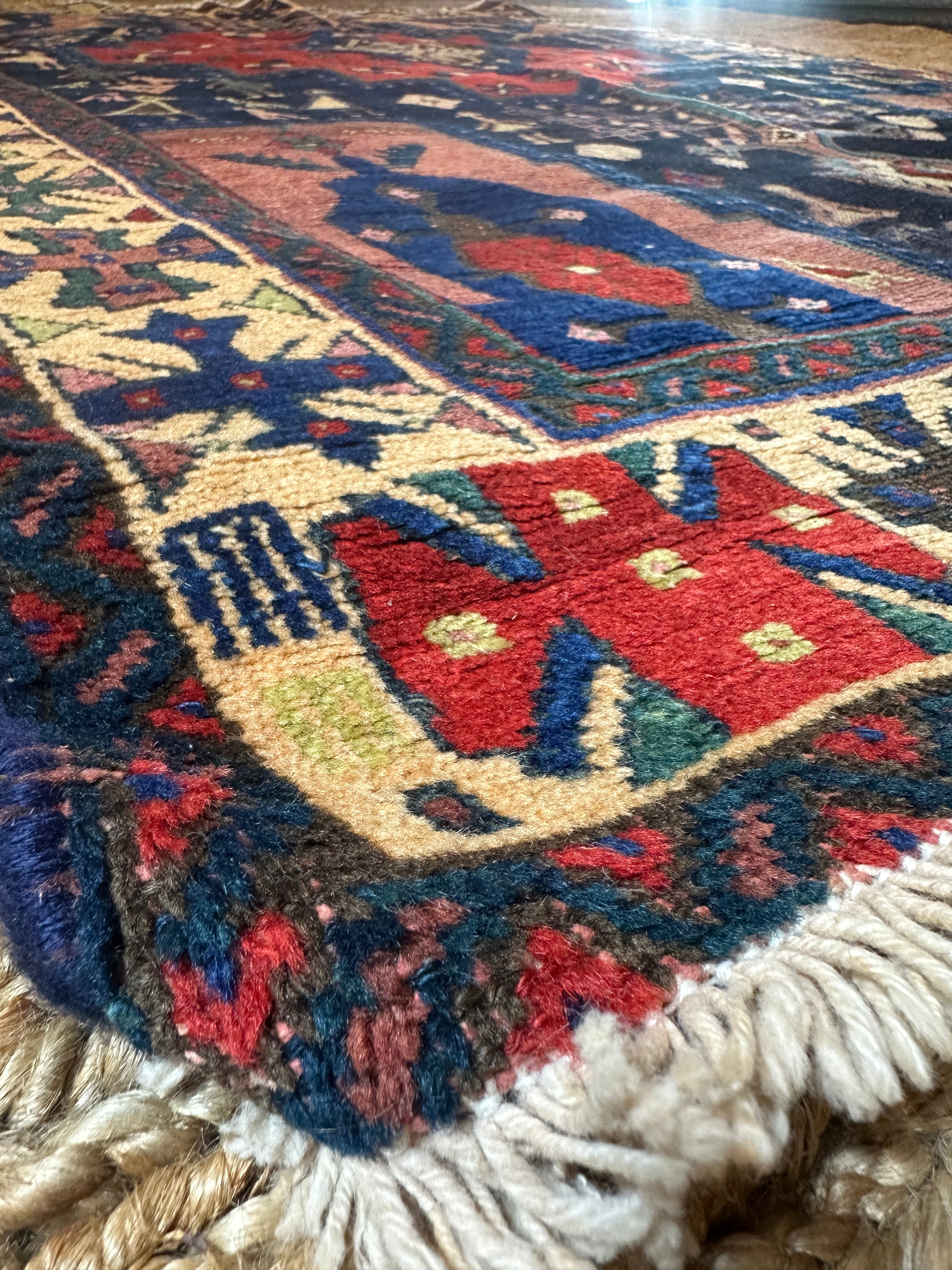 Antique SE Persian Tribal Afshar Blue Rug 5.4x6.7