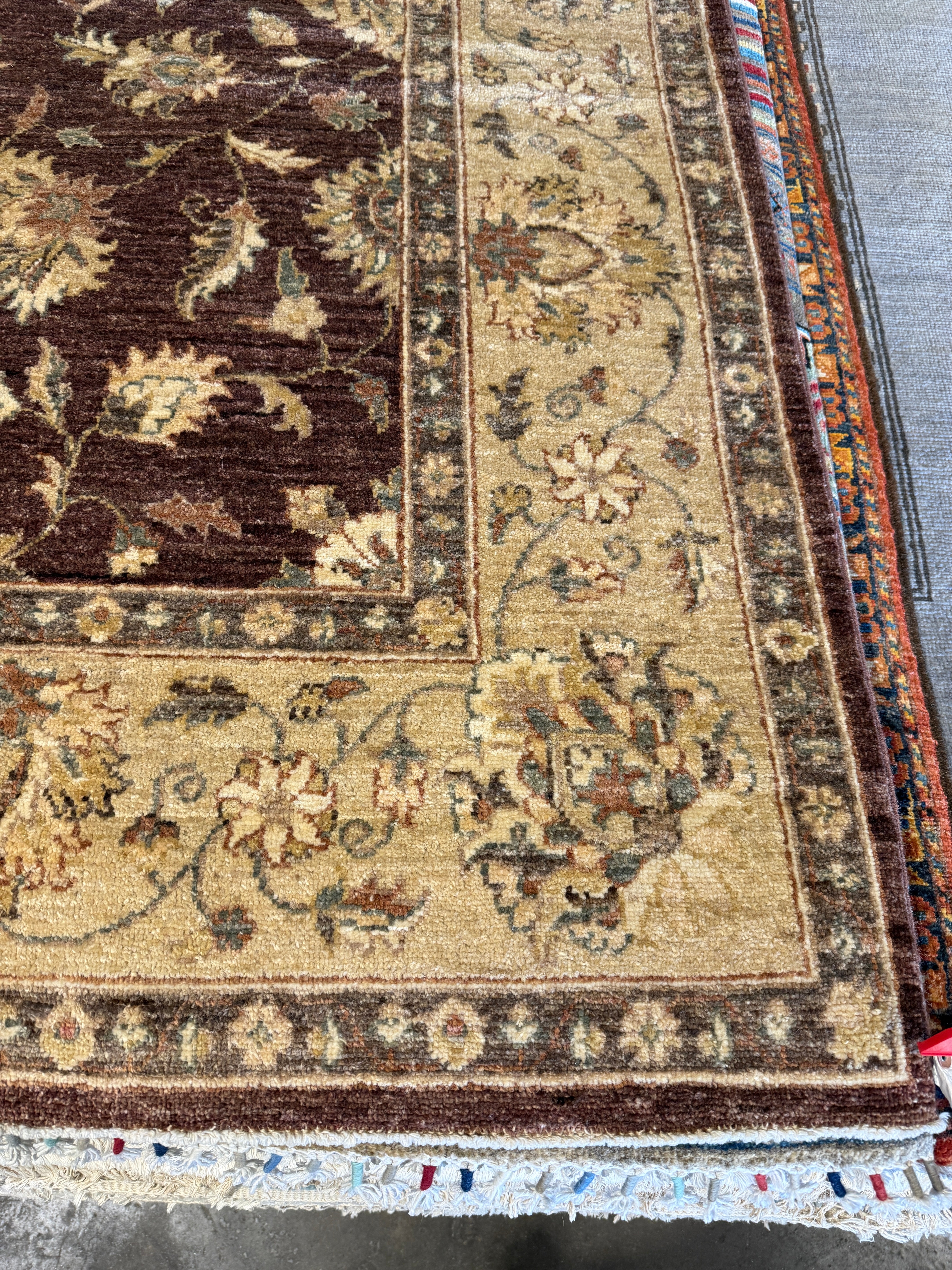 Ella Farmer 6.8x9.9 Afghani Oushak Brown Rug