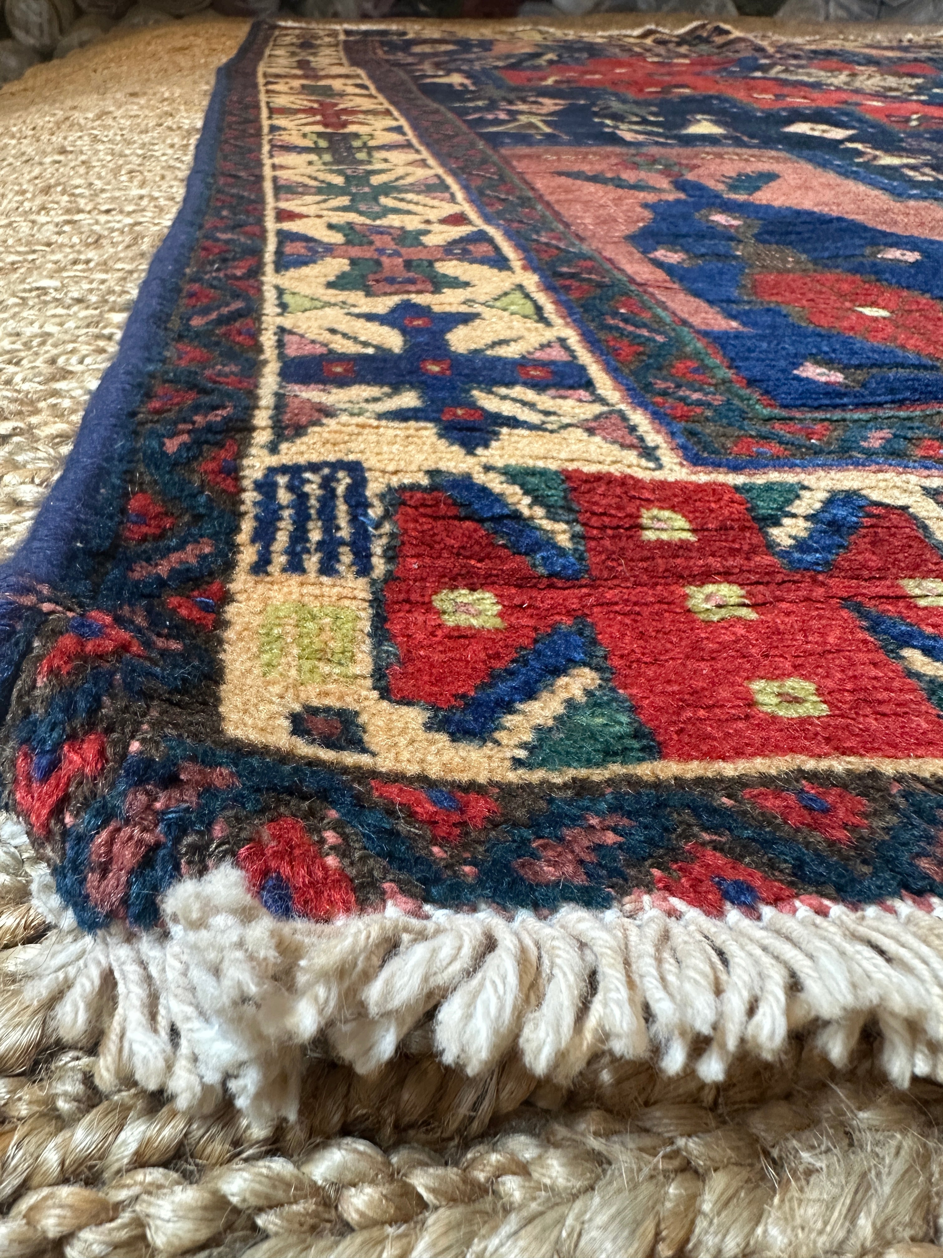 Antique SE Persian Tribal Afshar Blue Rug 5.4x6.7