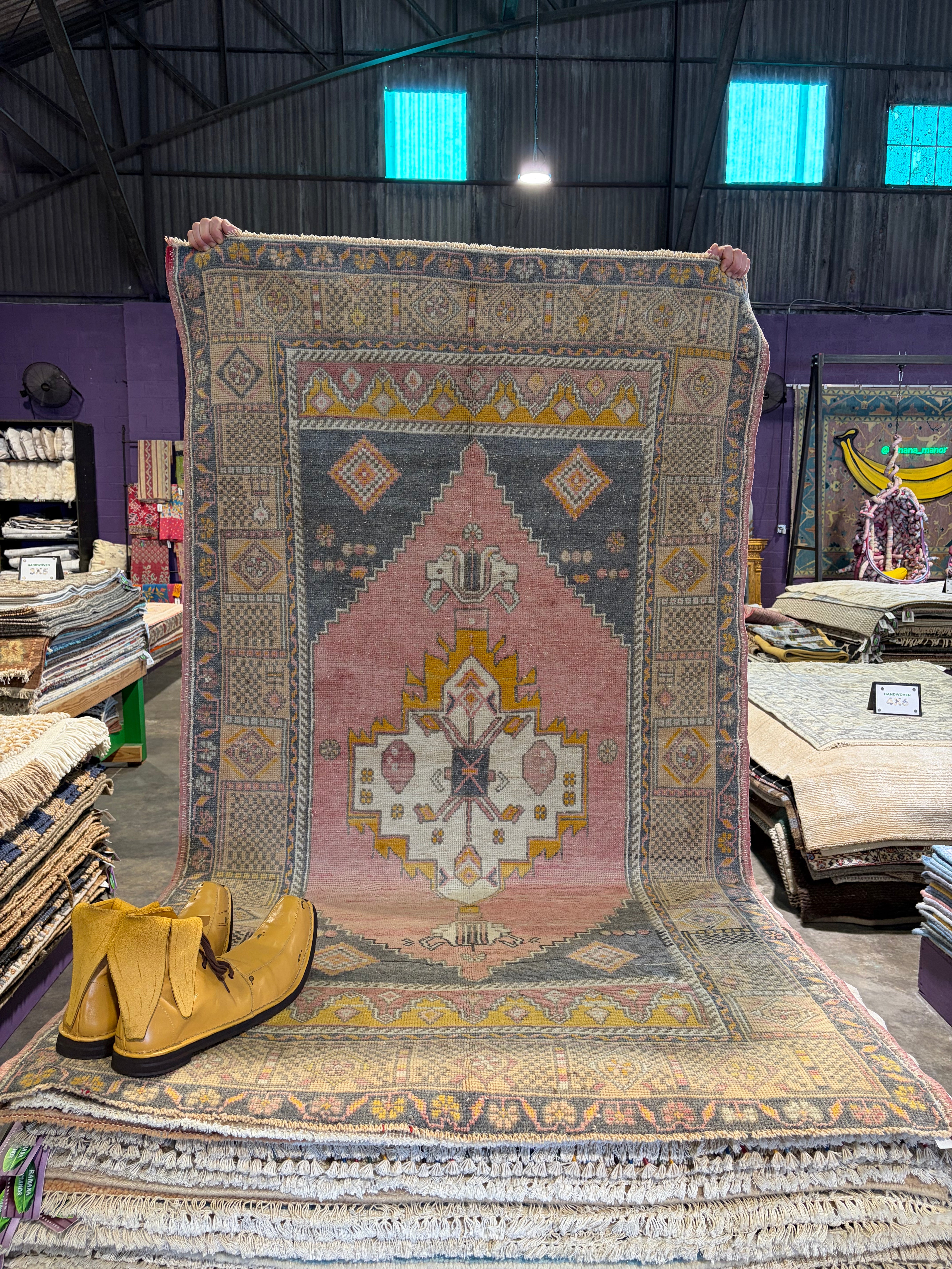 Shay Carter 3.10x6.10 Pink Hand-Knotted Turkish