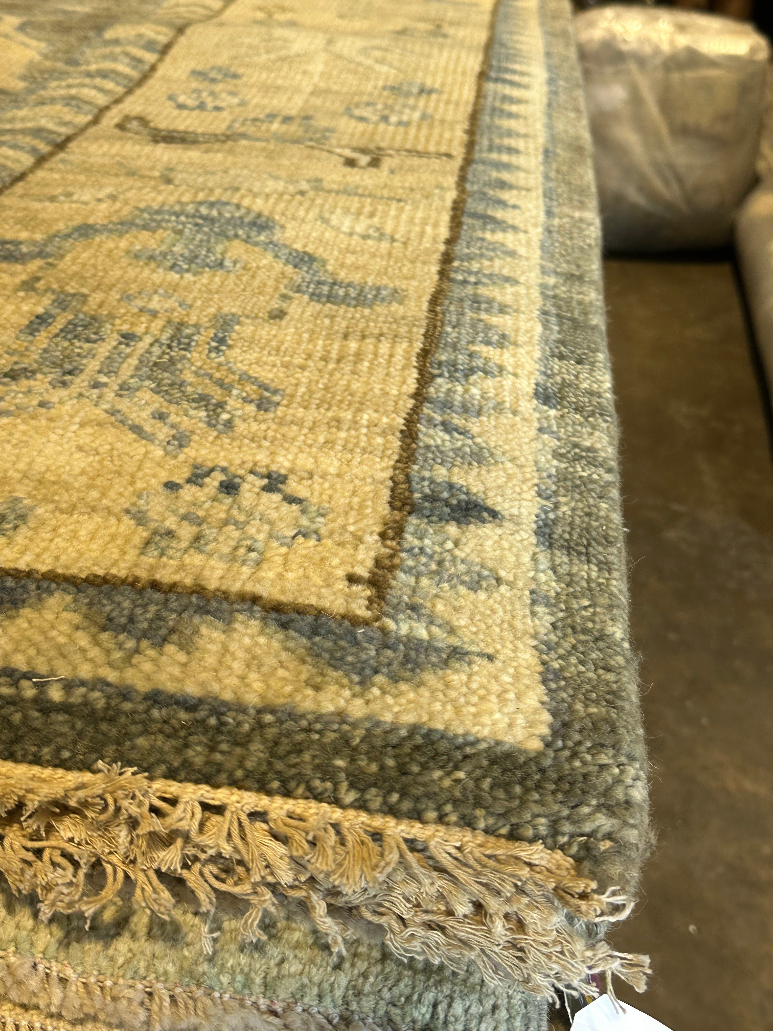 Marcia Gay Harden 10x14 Grey Hand-Knotted Oushak Rug