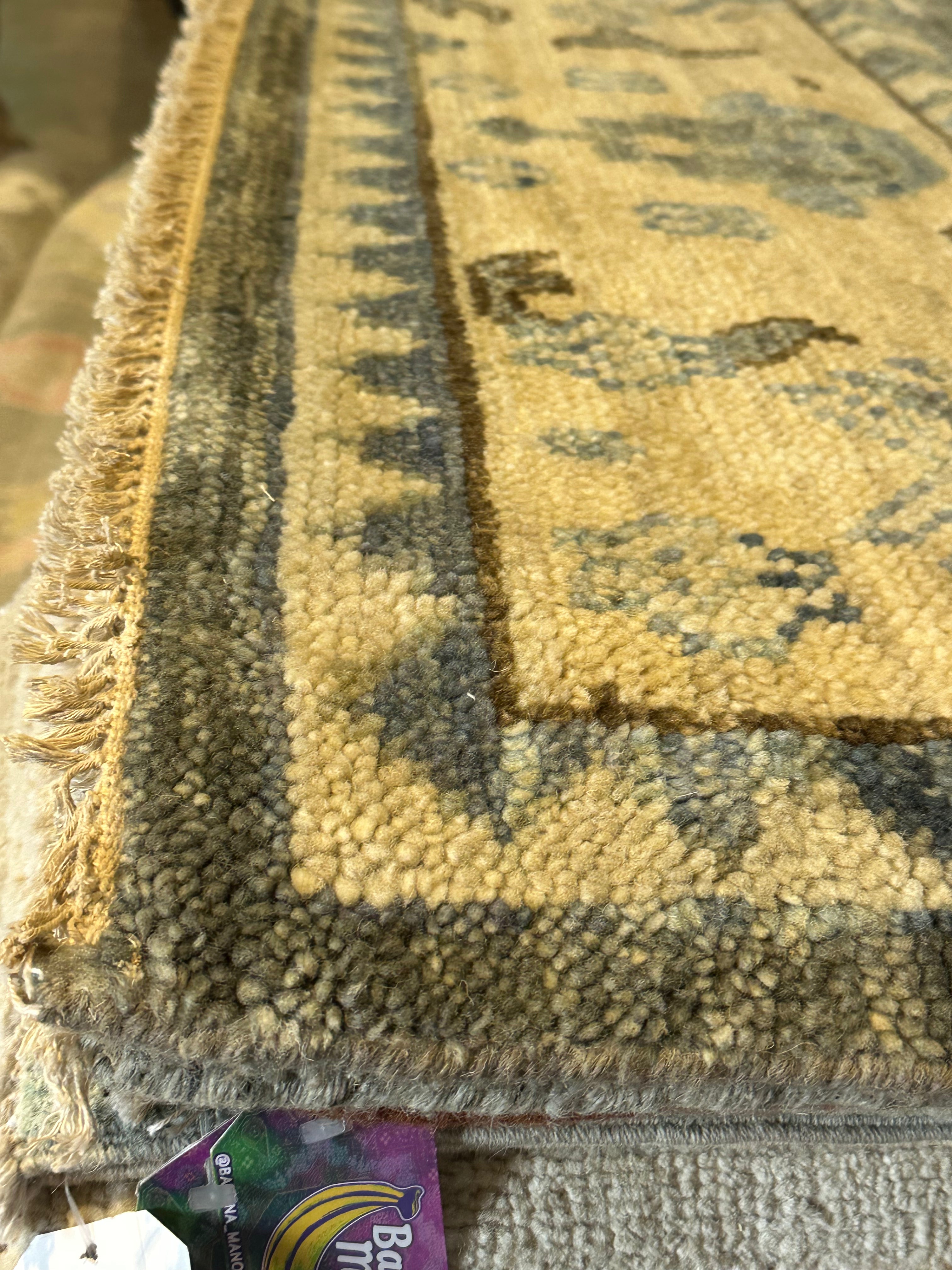 Marcia Gay Harden 10x14 Grey Hand-Knotted Oushak Rug