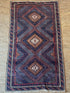 Antique West Afghan Tribal Blue Rug 3.10x6.10