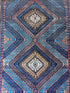 Antique West Afghan Tribal Blue Rug 3.10x6.10