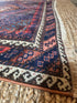 Antique West Afghan Tribal Blue Rug 3.10x6.10