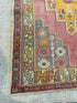 Amber Lewis 4.2x8.3 Pink Hand-Knotted Vintage Turkish Oushak