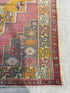 Amber Lewis 4.2x8.3 Pink Hand-Knotted Vintage Turkish Oushak