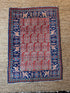 Antique Persian Tabriz Red and Blue Rug 2.10x4.1