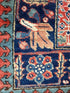 Antique Persian Tabriz Red and Blue Rug 2.10x4.1