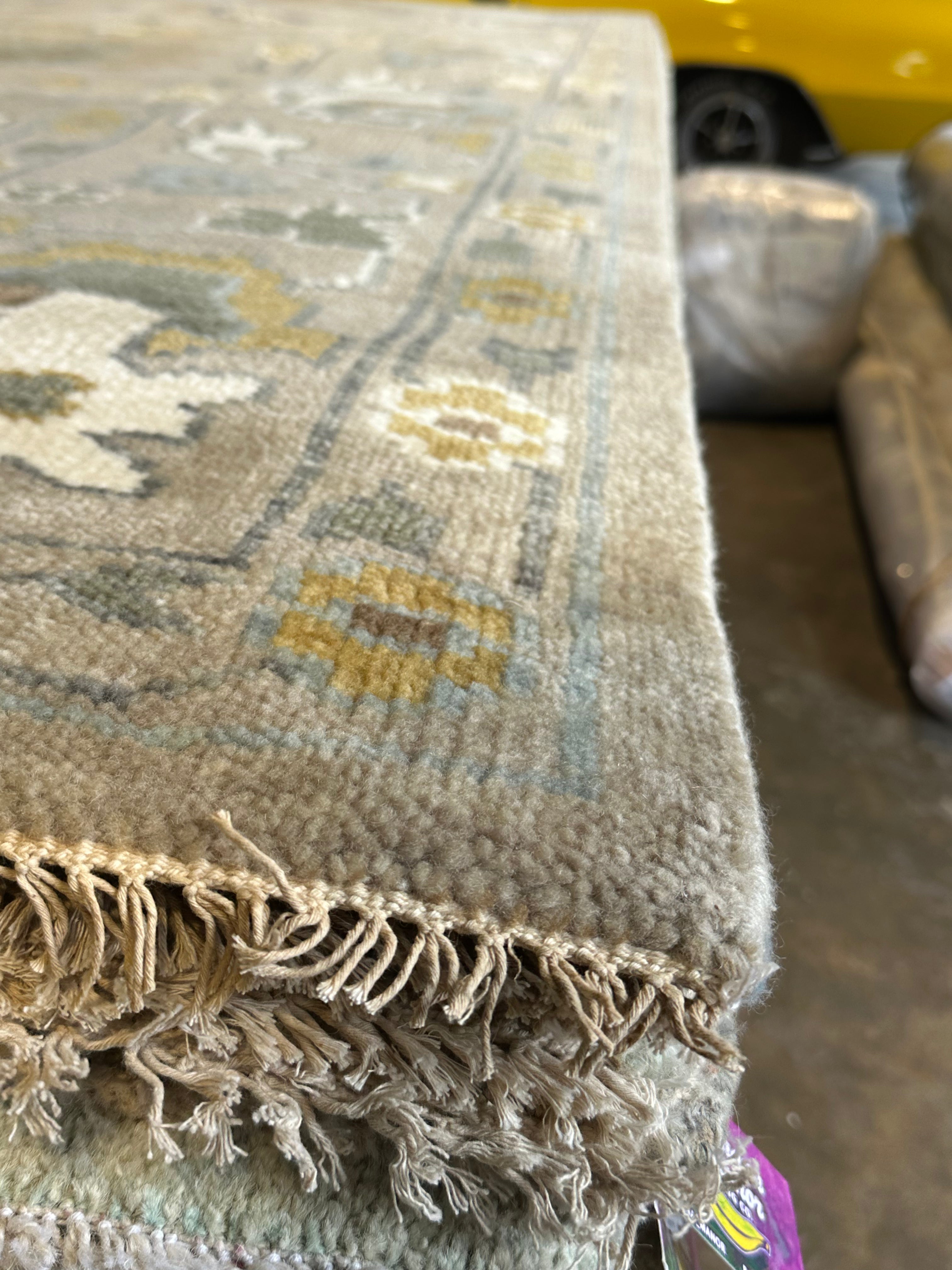 Jules Vaughn 10x14 Grey Hand-Knotted Oushak