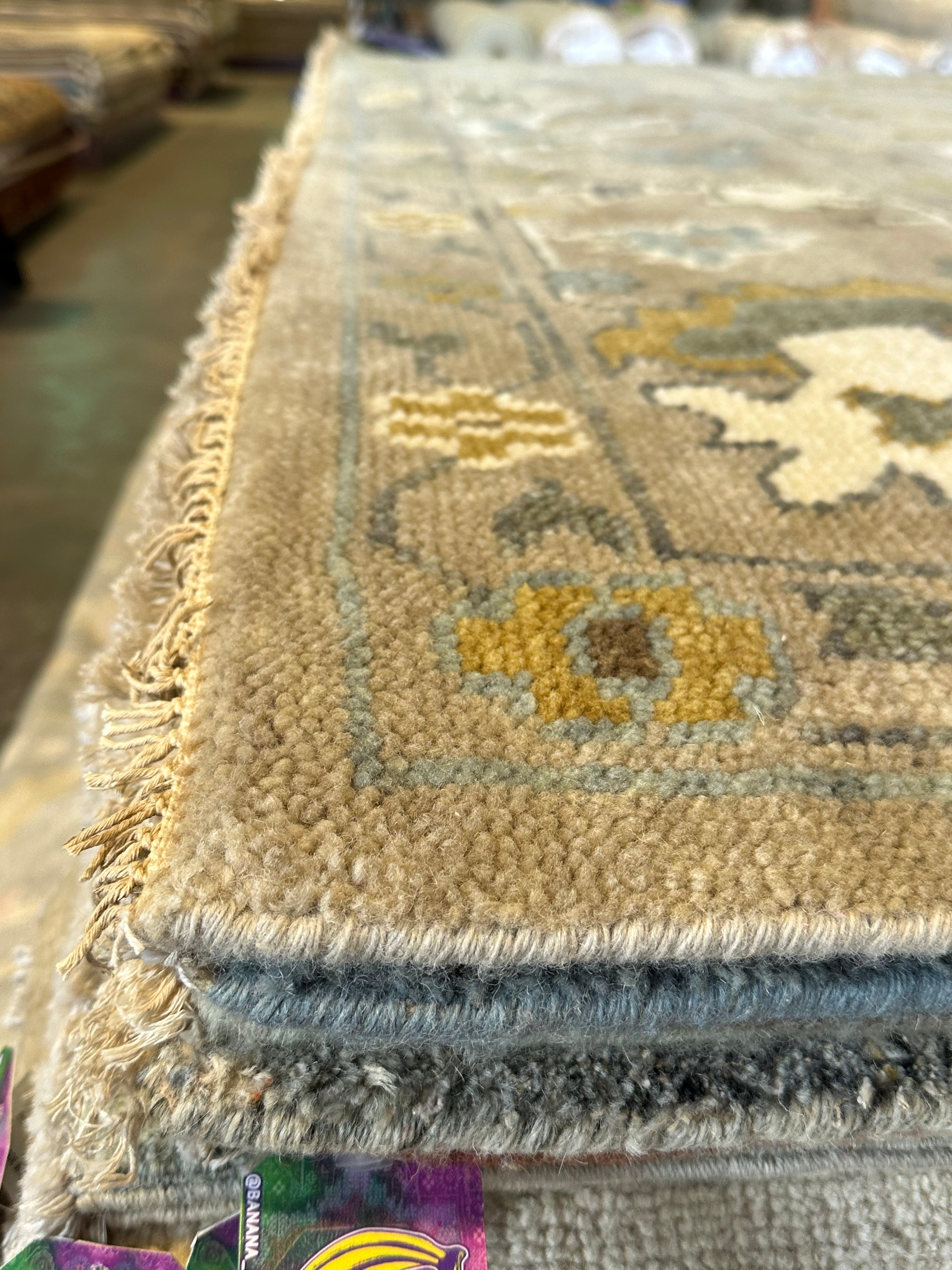Jules Vaughn 10x14 Grey Hand-Knotted Oushak
