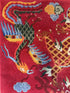 Antique Vintage Old Tibetan Dragon Rug 3x5.10