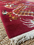 Antique Vintage Old Tibetan Dragon Rug 3x5.10