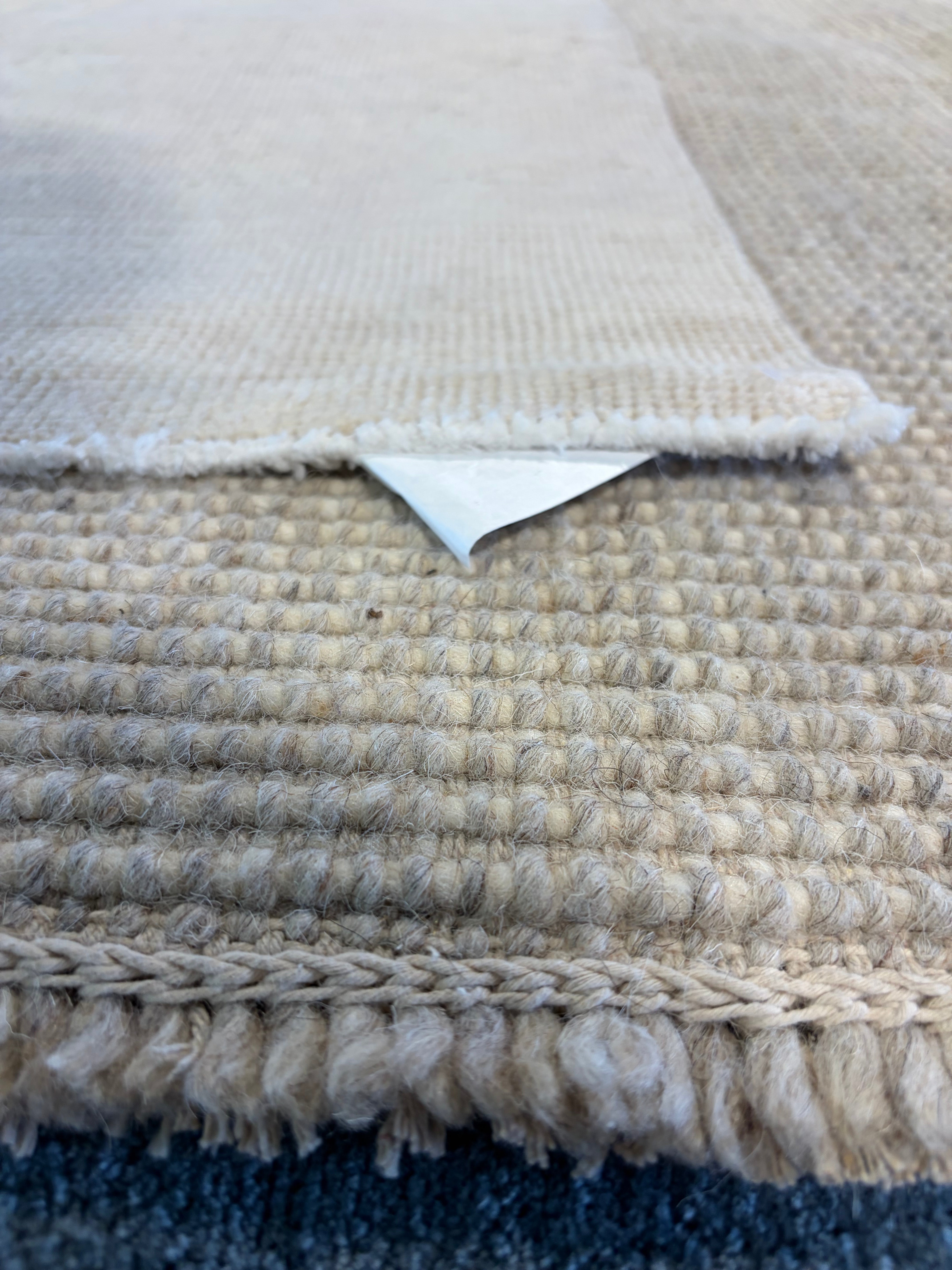 Ciara Mongo 4.4x7.3 Cream Hand-Knotted Vintage Turkish Oushak