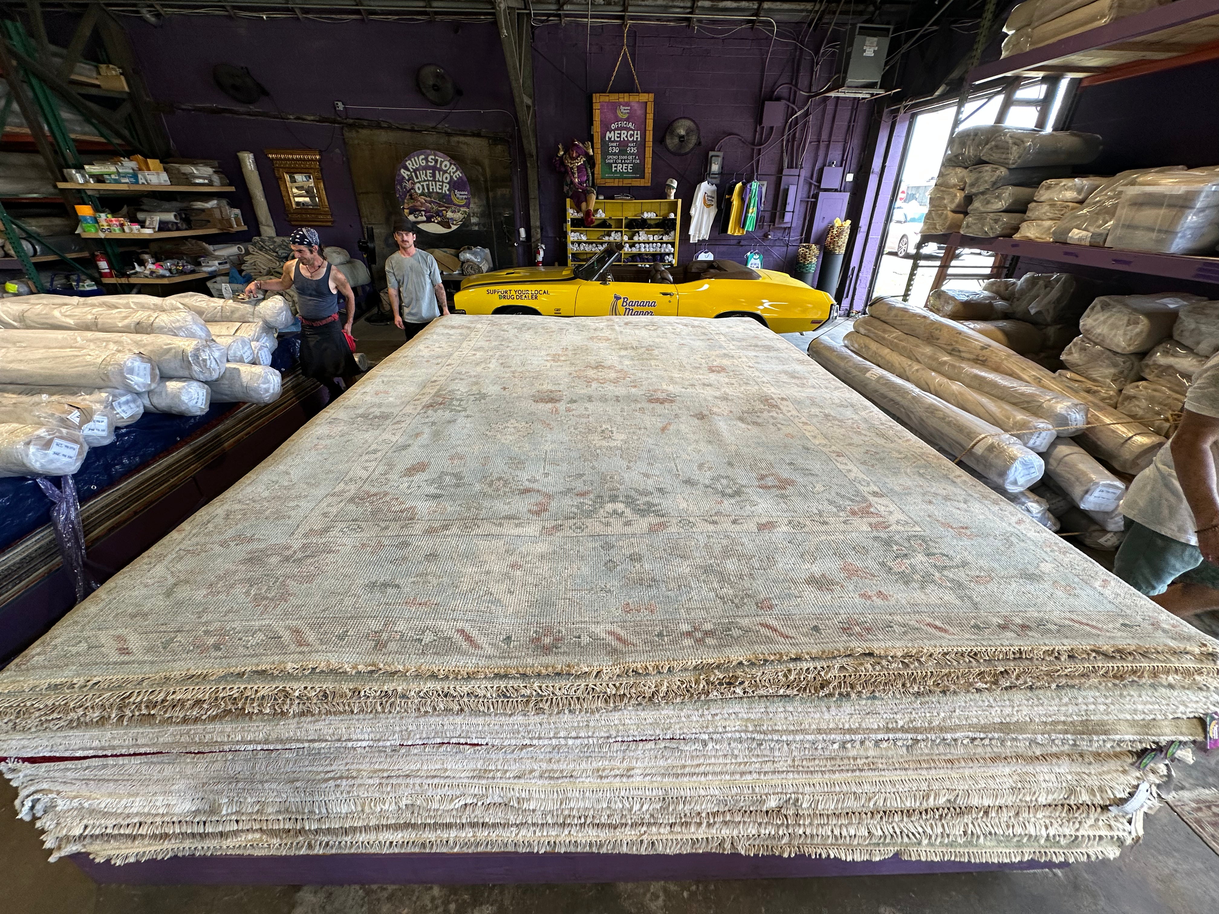 Elle Fanning Light Blue Hand-Knotted Oushak Rug - Multiple Sizes