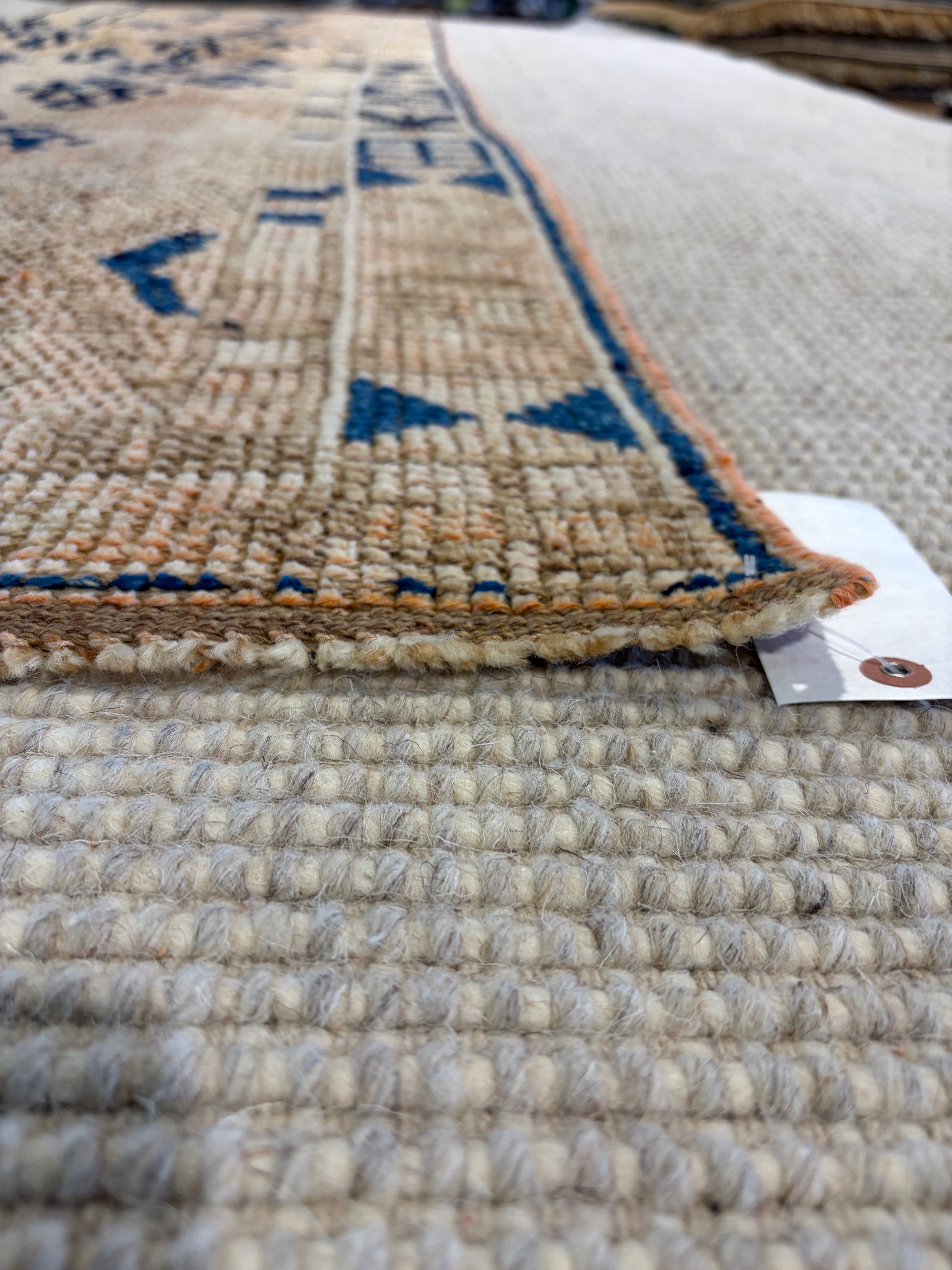 Kelly Bundi 3x11.5 Brown Hand-Knotted Vintage Turkish Oushak Runner