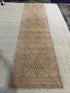 Abbie Roger 2.10x10.8 Pink Hand-Knotted Vintage Turkish Oushak Runner