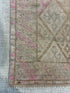 Abbie Roger 2.10x10.8 Pink Hand-Knotted Vintage Turkish Oushak Runner