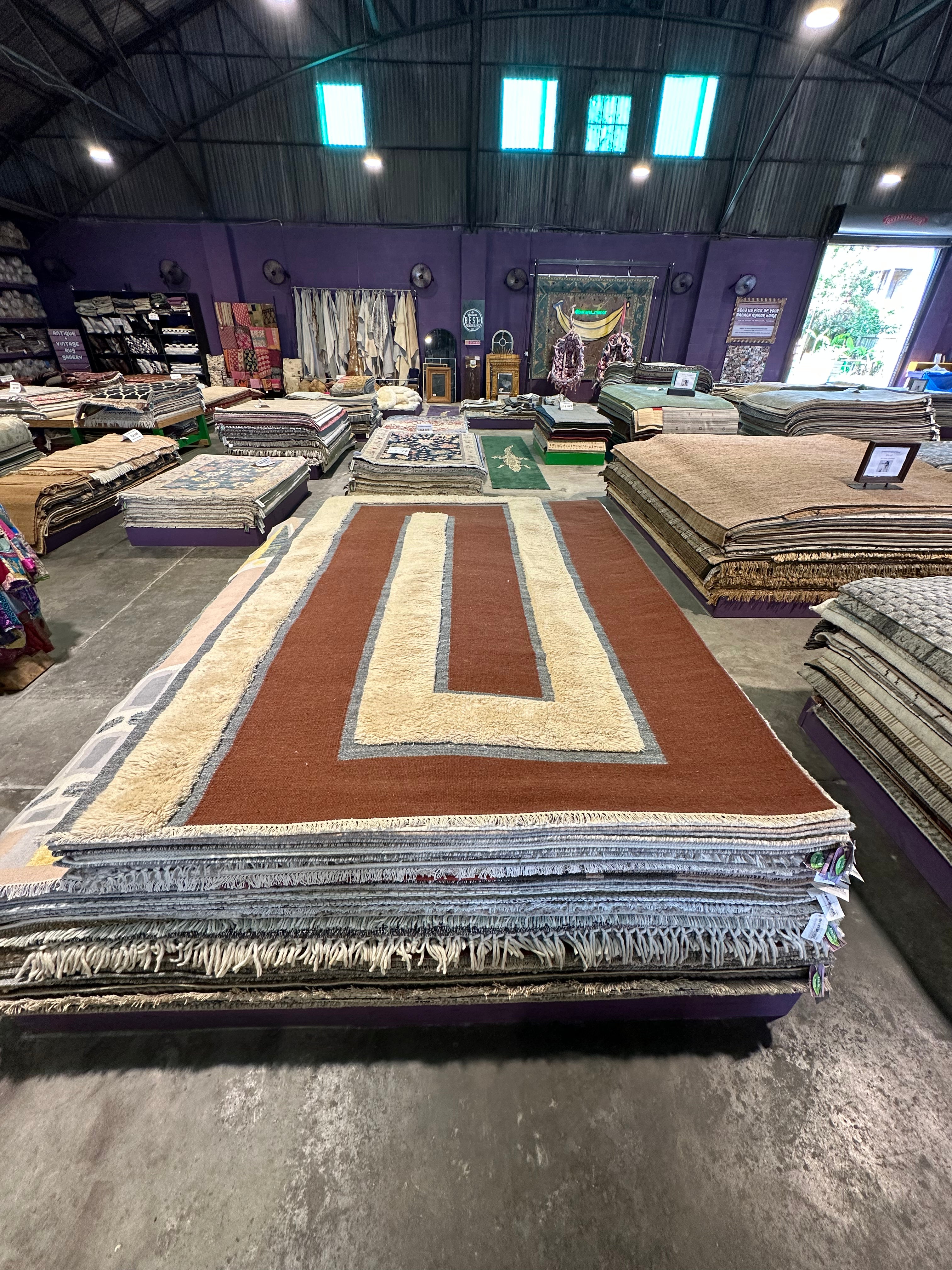 Zac Clark 6.9x9.6 Brown Handwoven Modern Rug