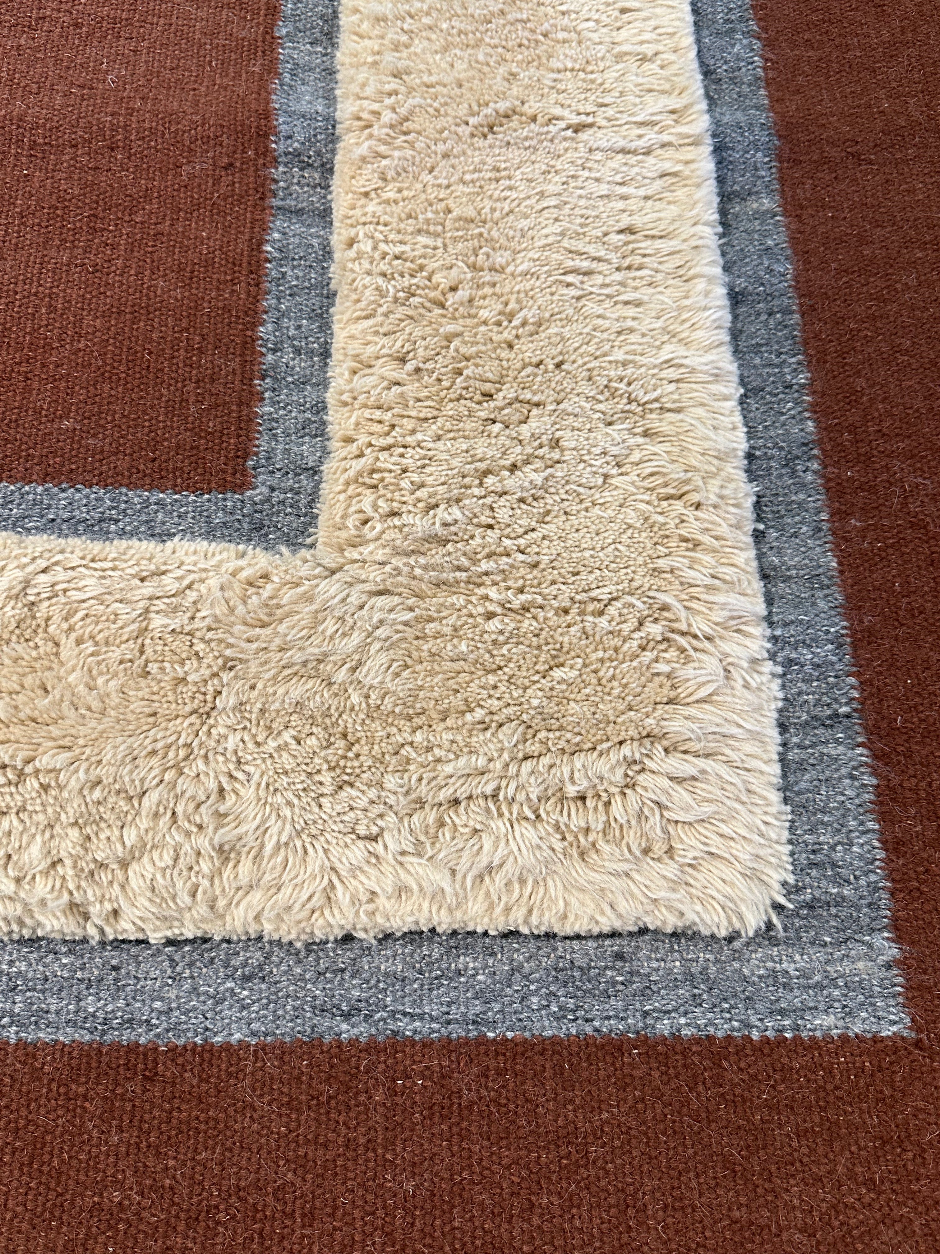 Zac Clark 6.9x9.6 Brown Handwoven Modern Rug