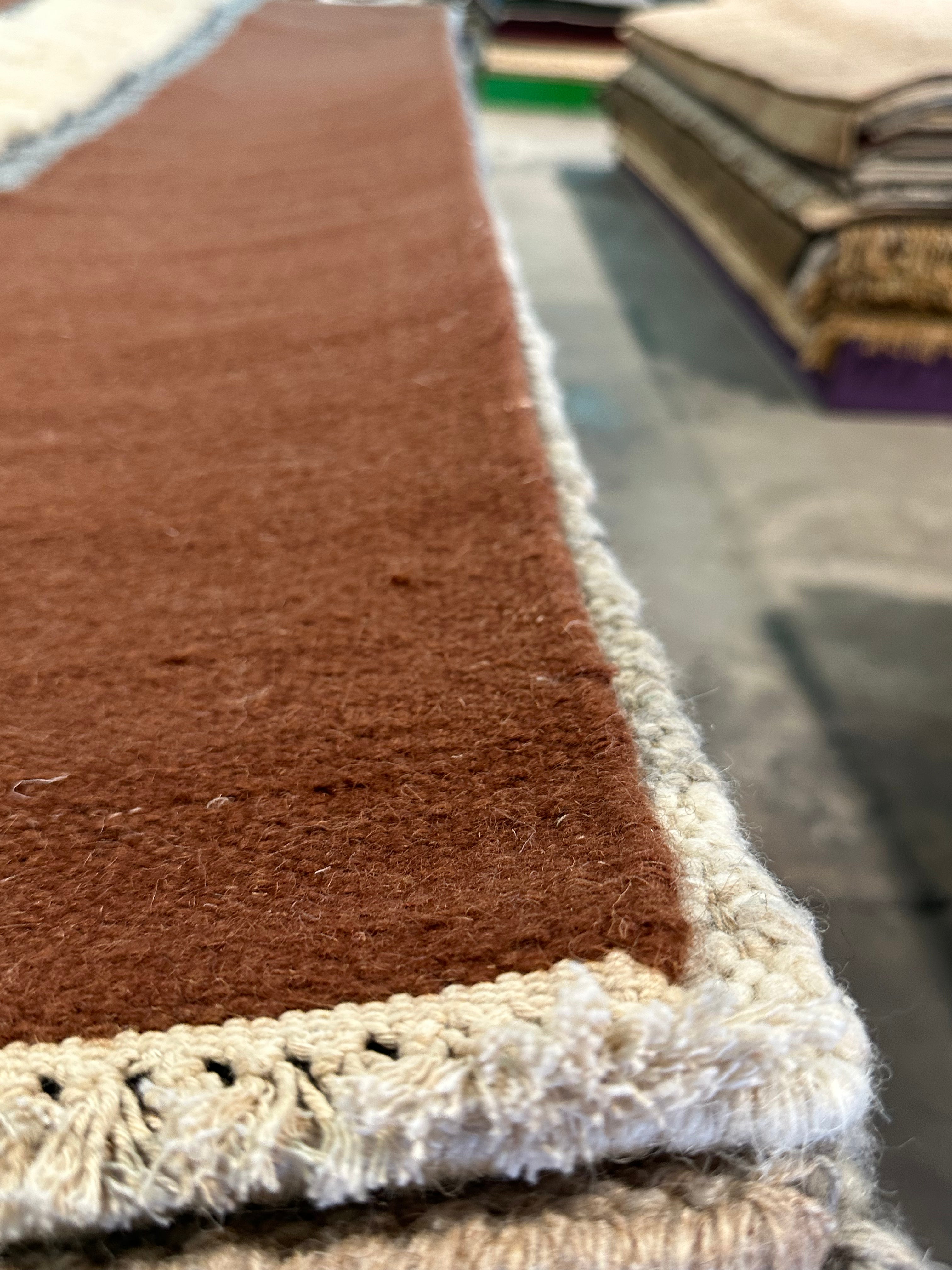 Zac Clark 6.9x9.6 Brown Handwoven Modern Rug