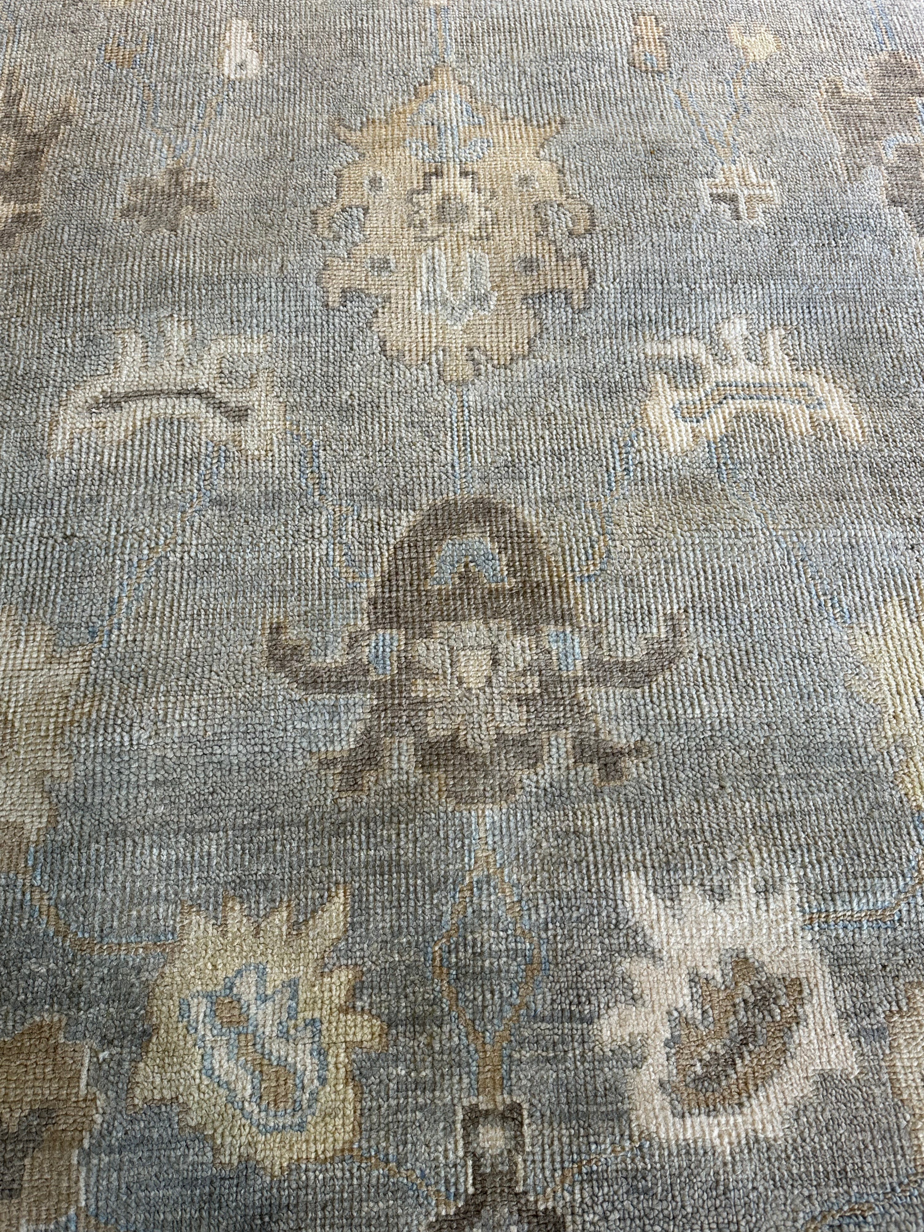 Rue Bennett 10x14.3 Grey Hand-Knotted Oushak