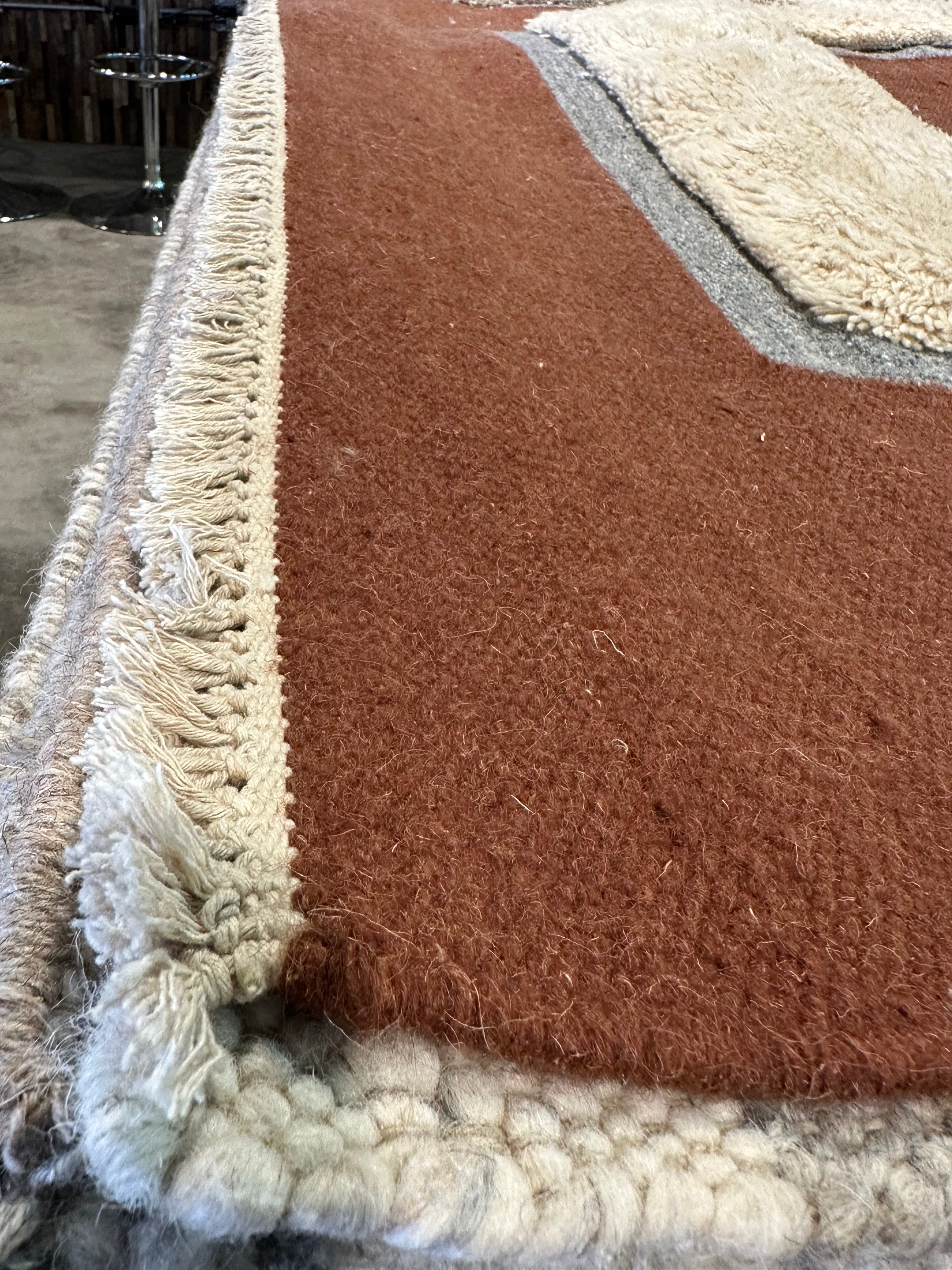 Zac Clark 6.9x9.6 Brown Handwoven Modern Rug