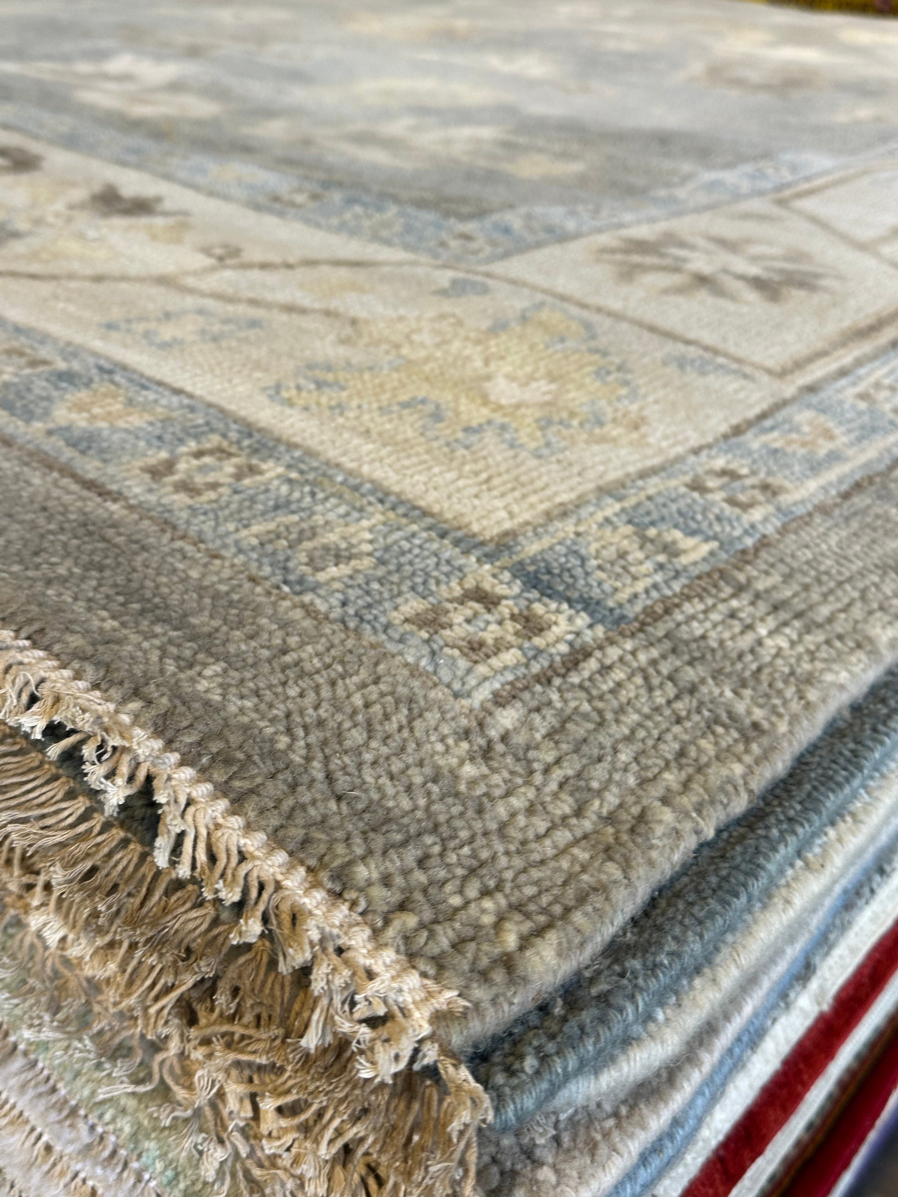 Rue Bennett 10x14.3 Grey Hand-Knotted Oushak