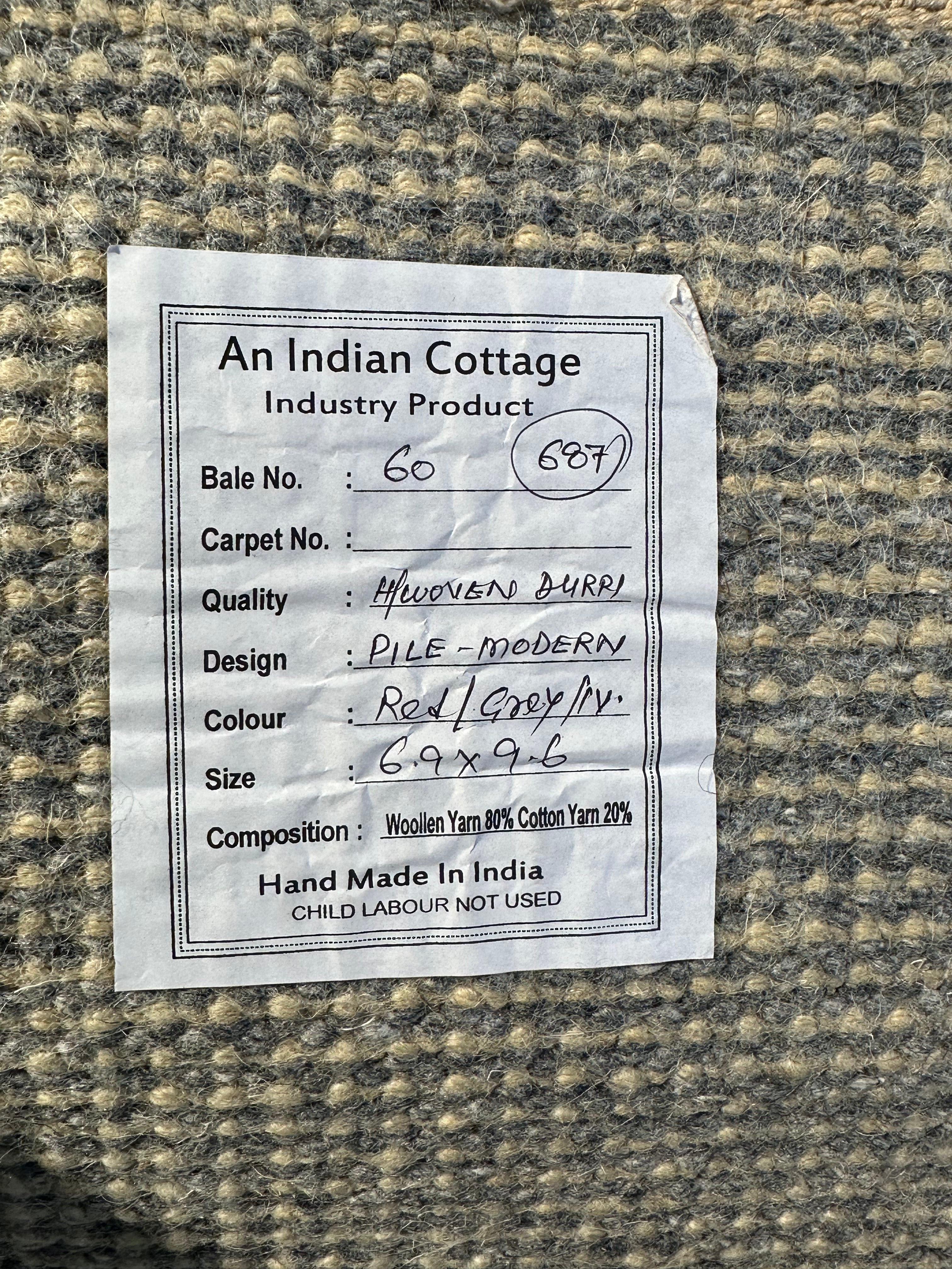 Zac Clark 6.9x9.6 Brown Handwoven Modern Rug