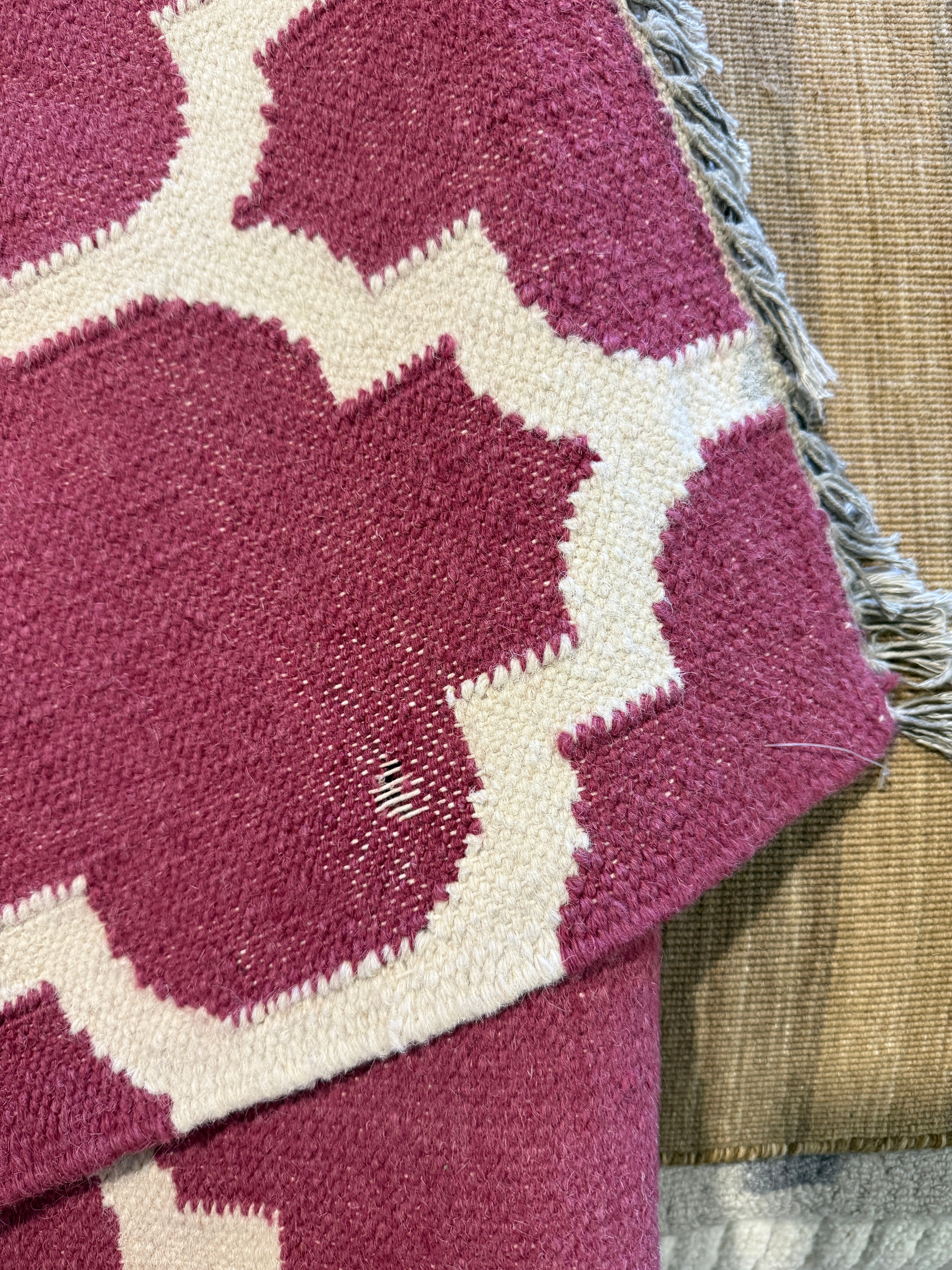 Tilghman 10x12.9 Durrie Rug 80% off CLEARANCE