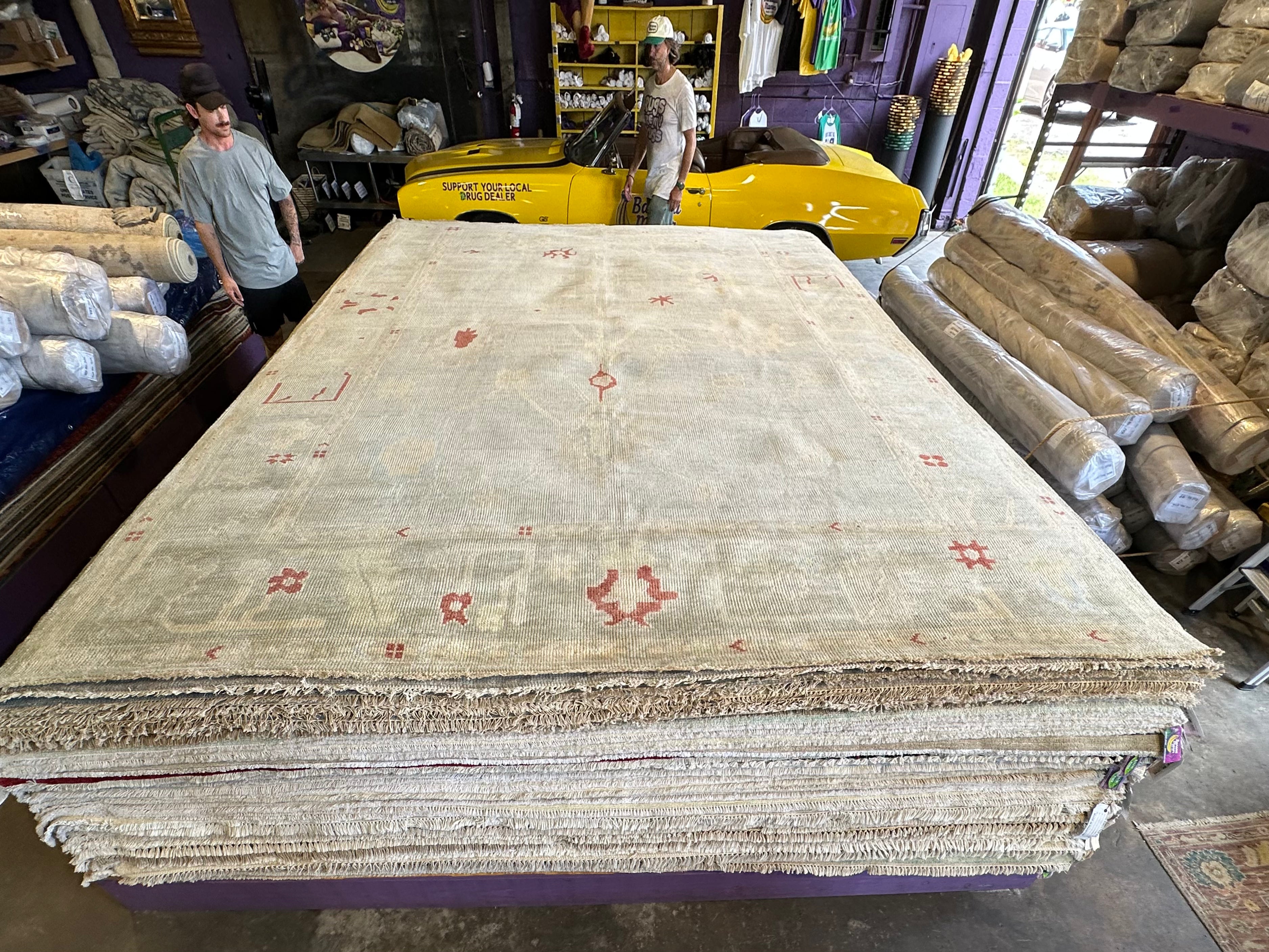 Brittany Kahan 9.9x14 Grey Hand-Knotted Oushak Rug