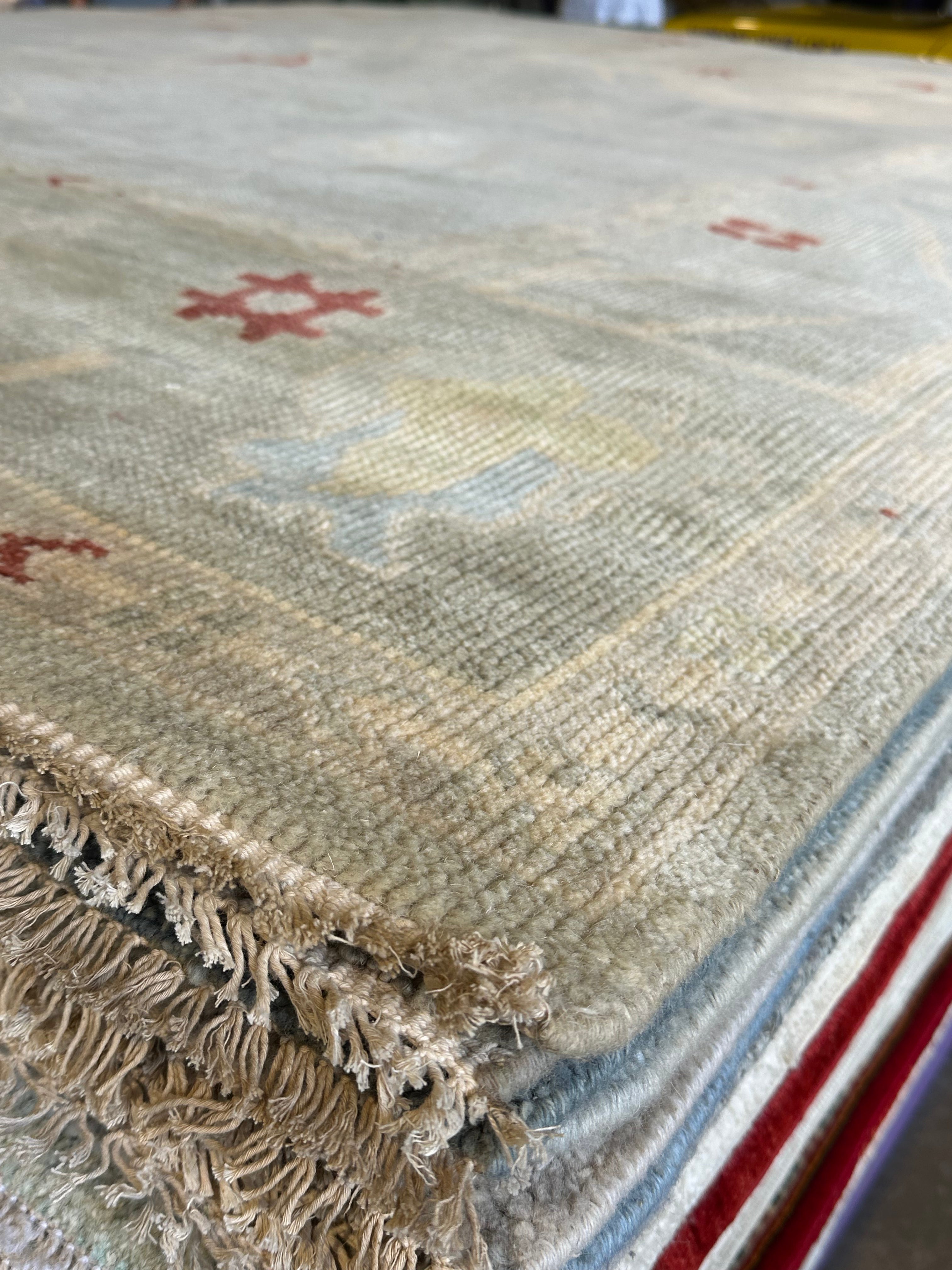 Brittany Kahan 9.9x14 Grey Hand-Knotted Oushak Rug
