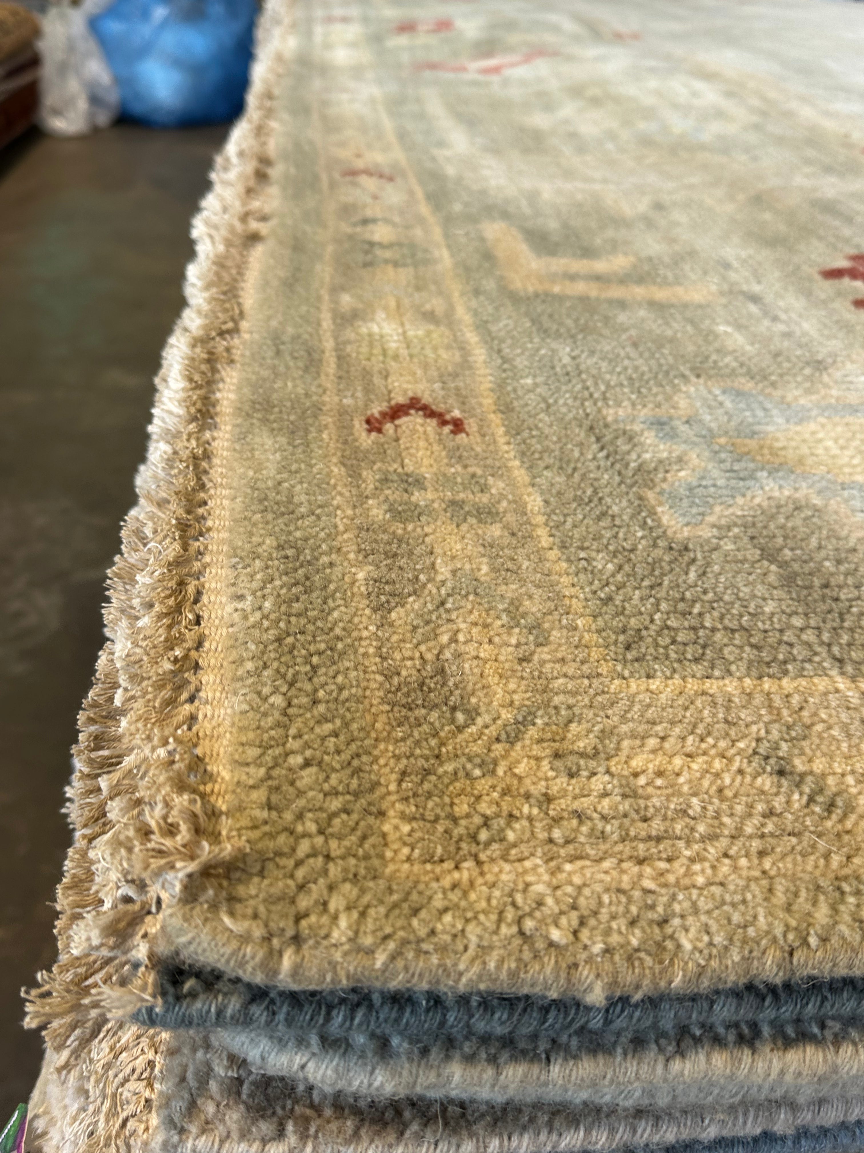 Brittany Kahan 9.9x14 Grey Hand-Knotted Oushak Rug
