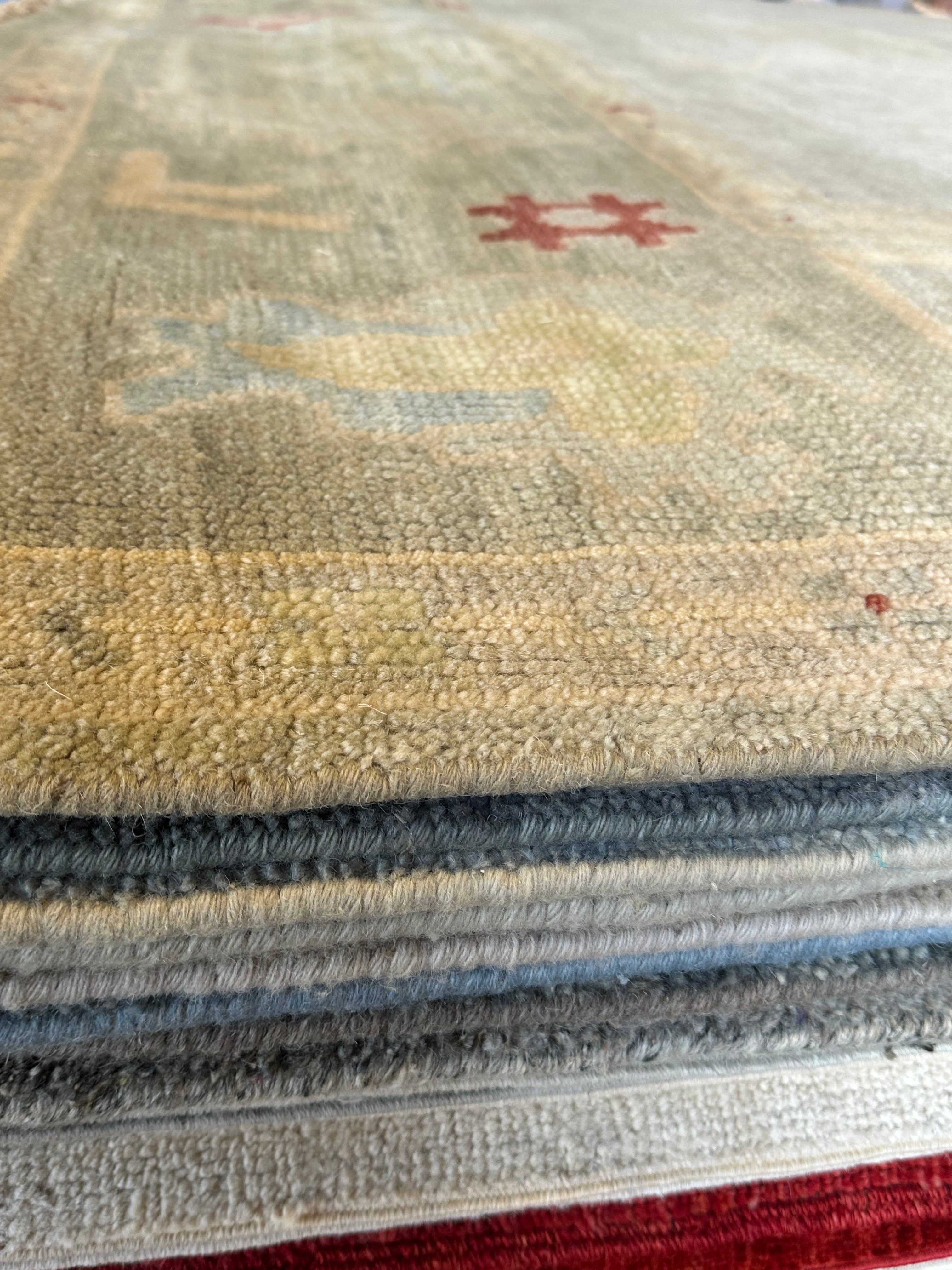 Brittany Kahan 9.9x14 Grey Hand-Knotted Oushak Rug