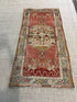 Olivia Hanks 3x6 Red Hand-Knotted Vintage Turkish Oushak