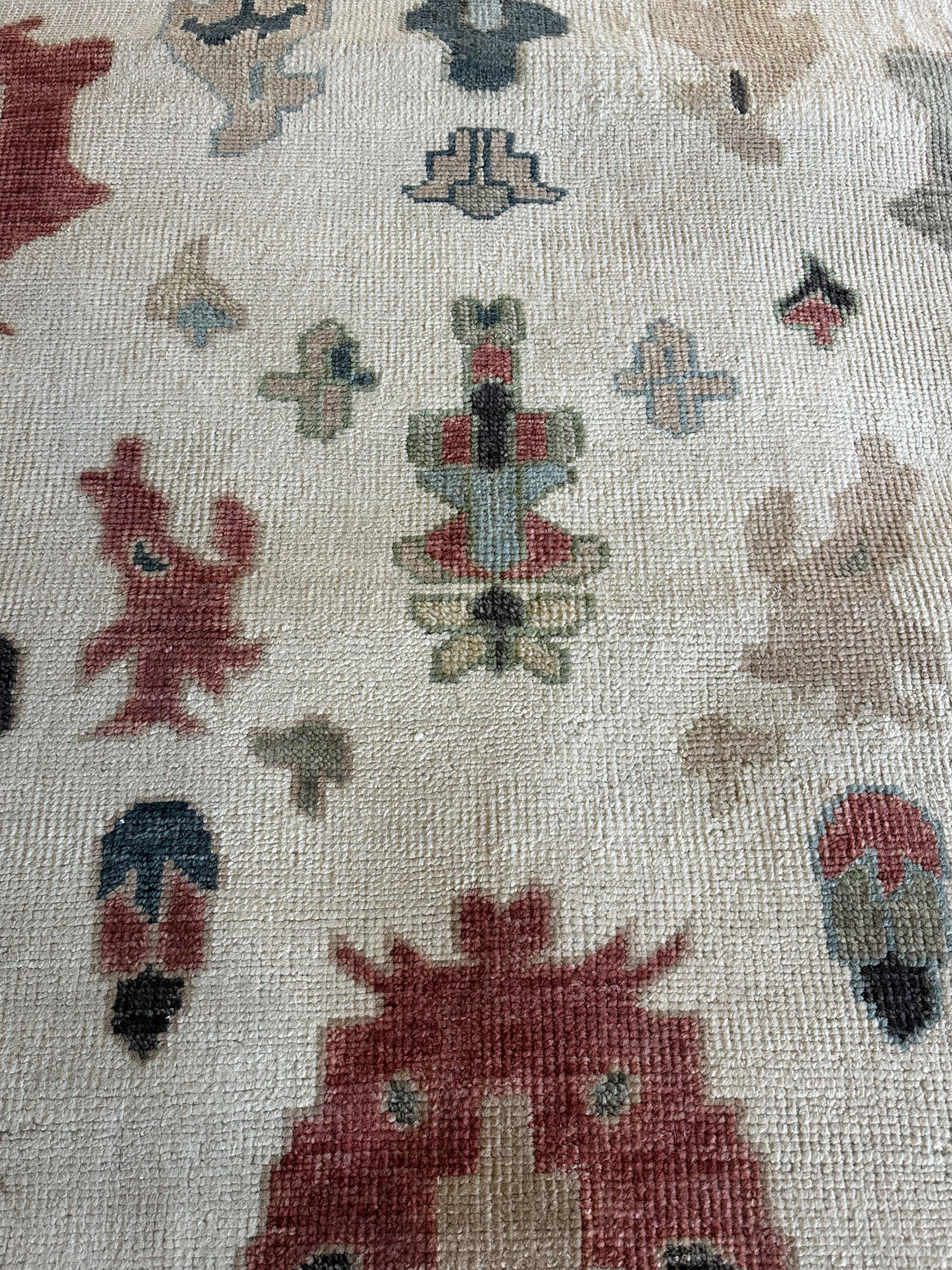 Susie 10x14 Multi Color Hand-Knotted Oushak Rug