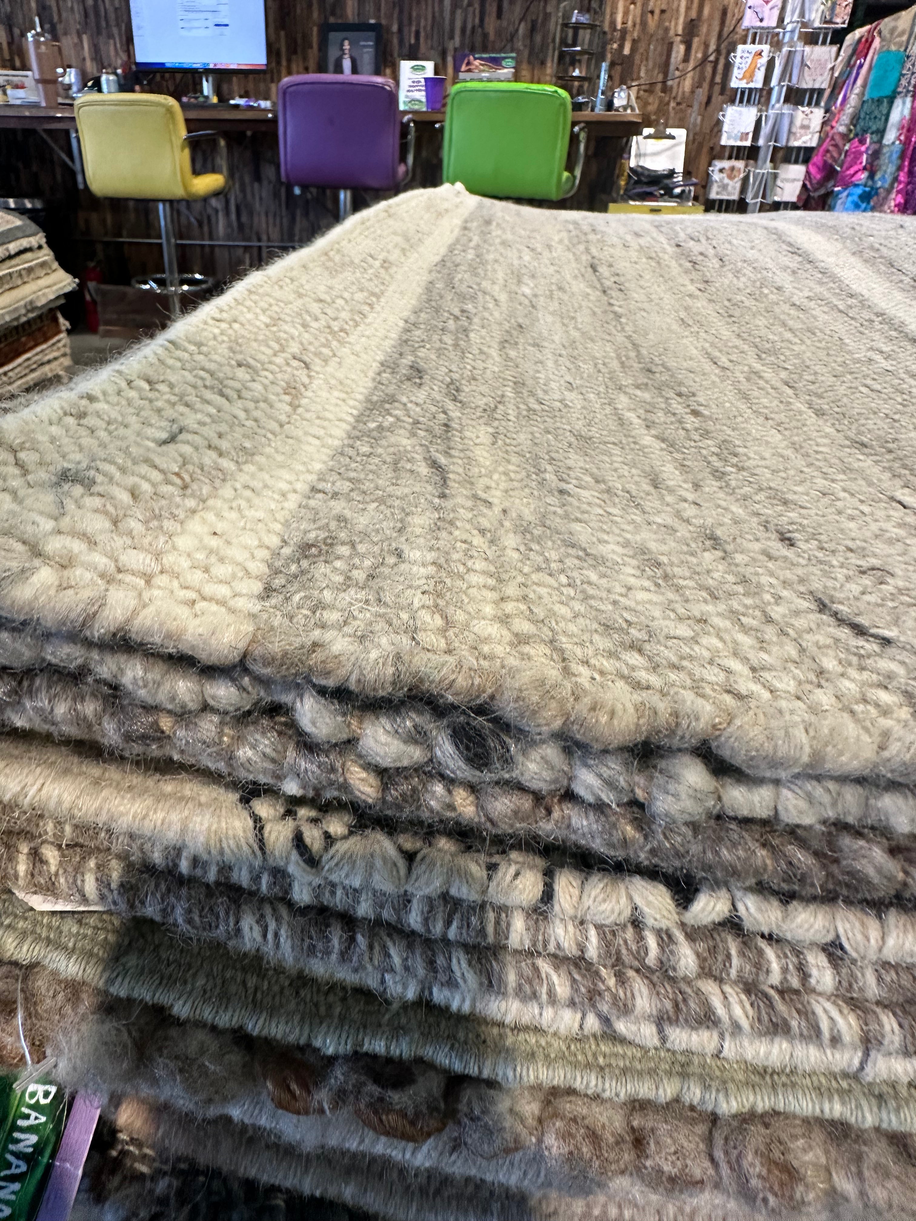 Bennett Jordan 6.9x9.6 Grey Handwoven Modern Rug