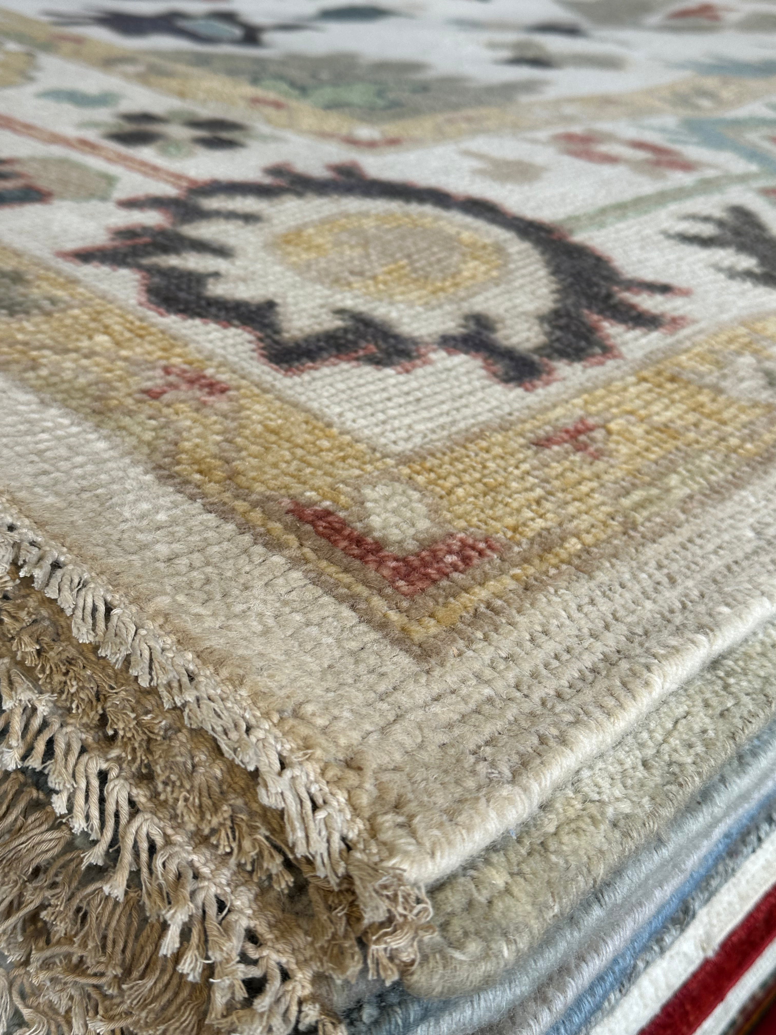 Susie 10x14 Multi Color Hand-Knotted Oushak Rug