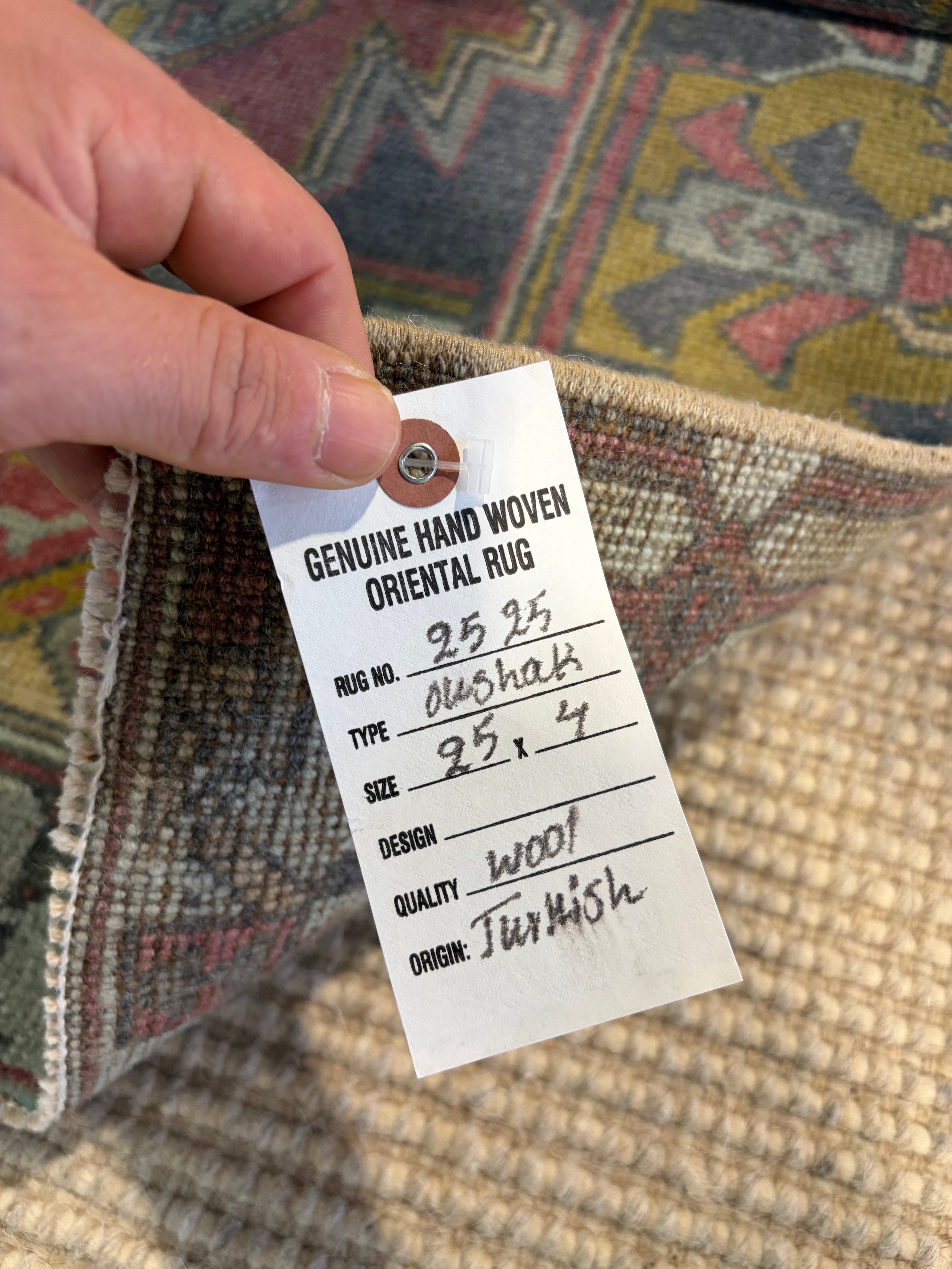 Joy Monty 2.5x4 Red Hand-Knotted Vintage Turkish Oushak