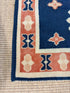 Becky Billard 2.7x4 Blue Hand-Knotted Vintage Turkish Oushak