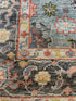 Oksana Akanshina 9x12 Hand-Knotted Oushak Rug Light Blue and Dark Grey