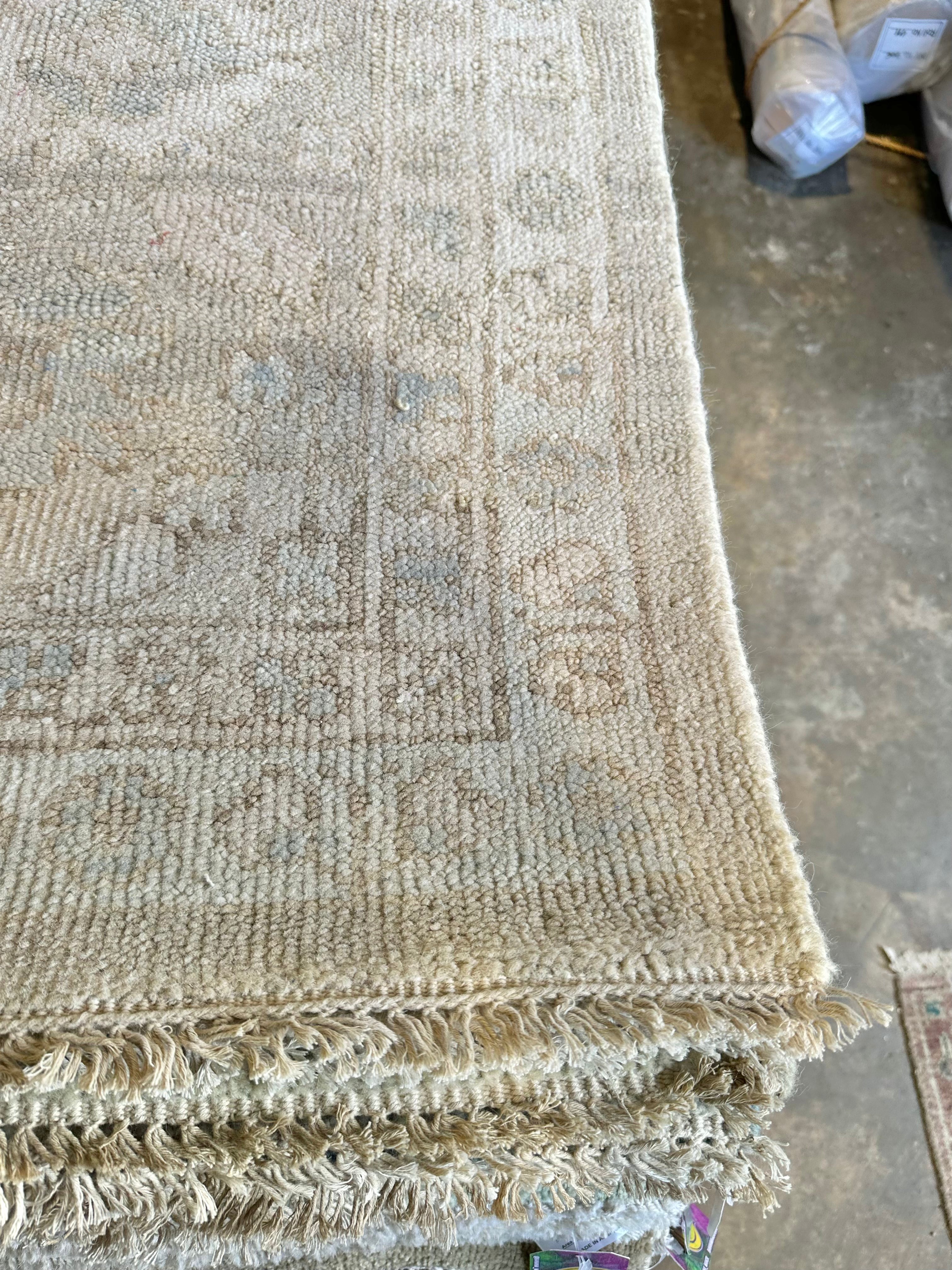 Elizabeth Gable 10x14 Grey Hand-Knotted Oushak Rug