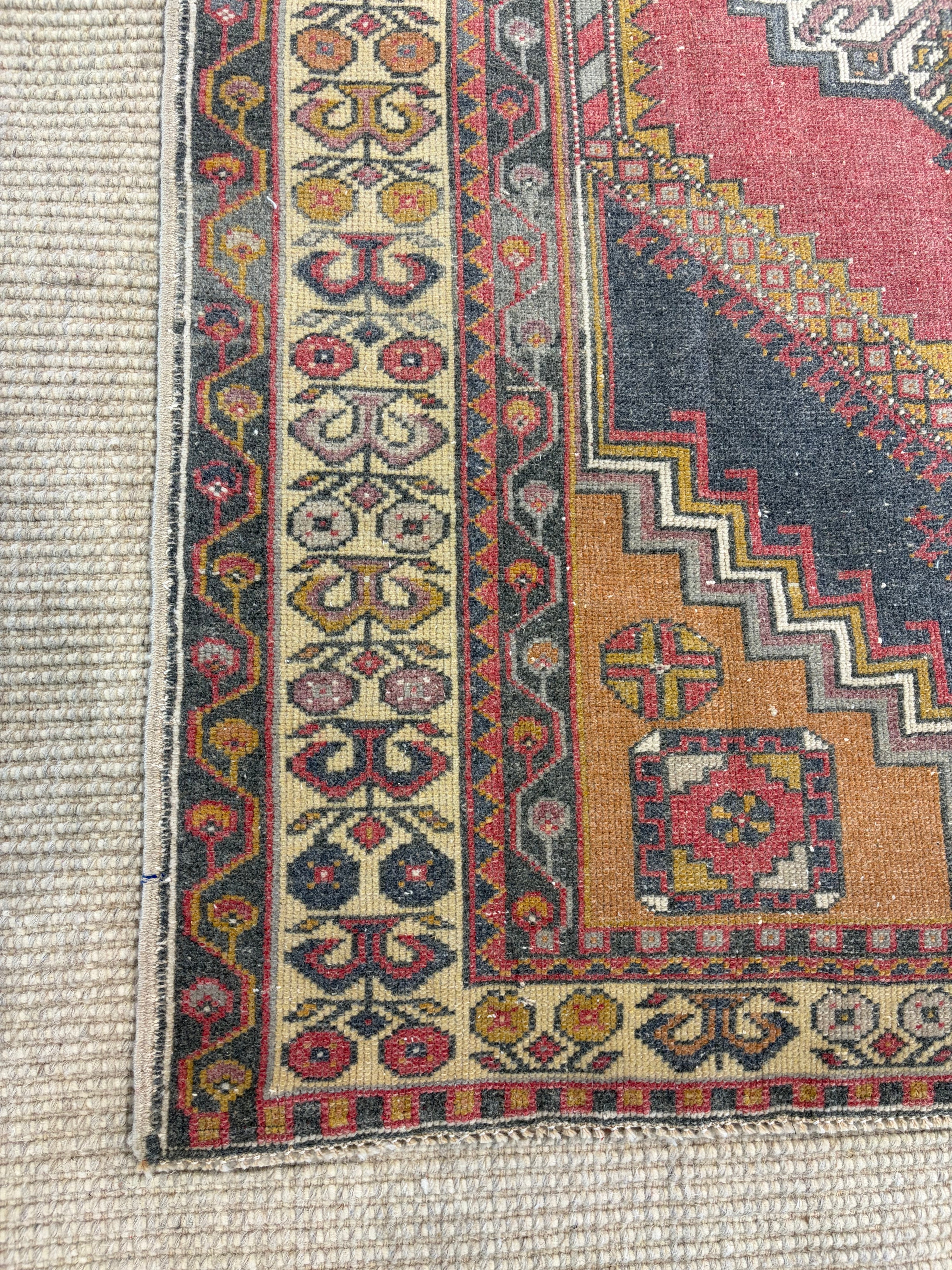 Robin Roe 3.11x6.3 Red Hand-Knotted Vintage Turkish Oushak