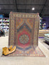 Robin Roe 3.11x6.3 Red Hand-Knotted Vintage Turkish Oushak