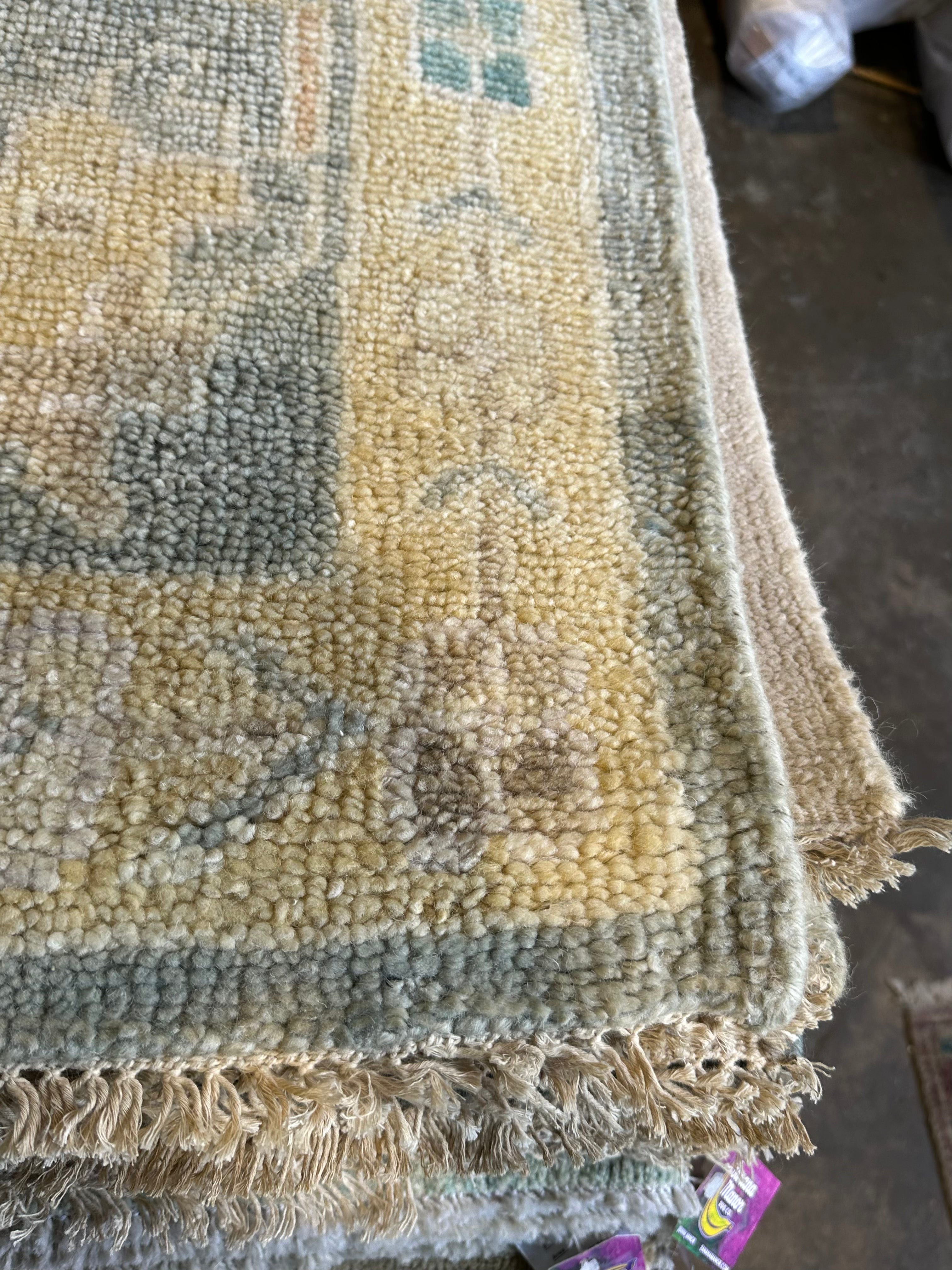 Thaddea Graham 10x14 Multi Color Hand-Knotted Oushak Rug