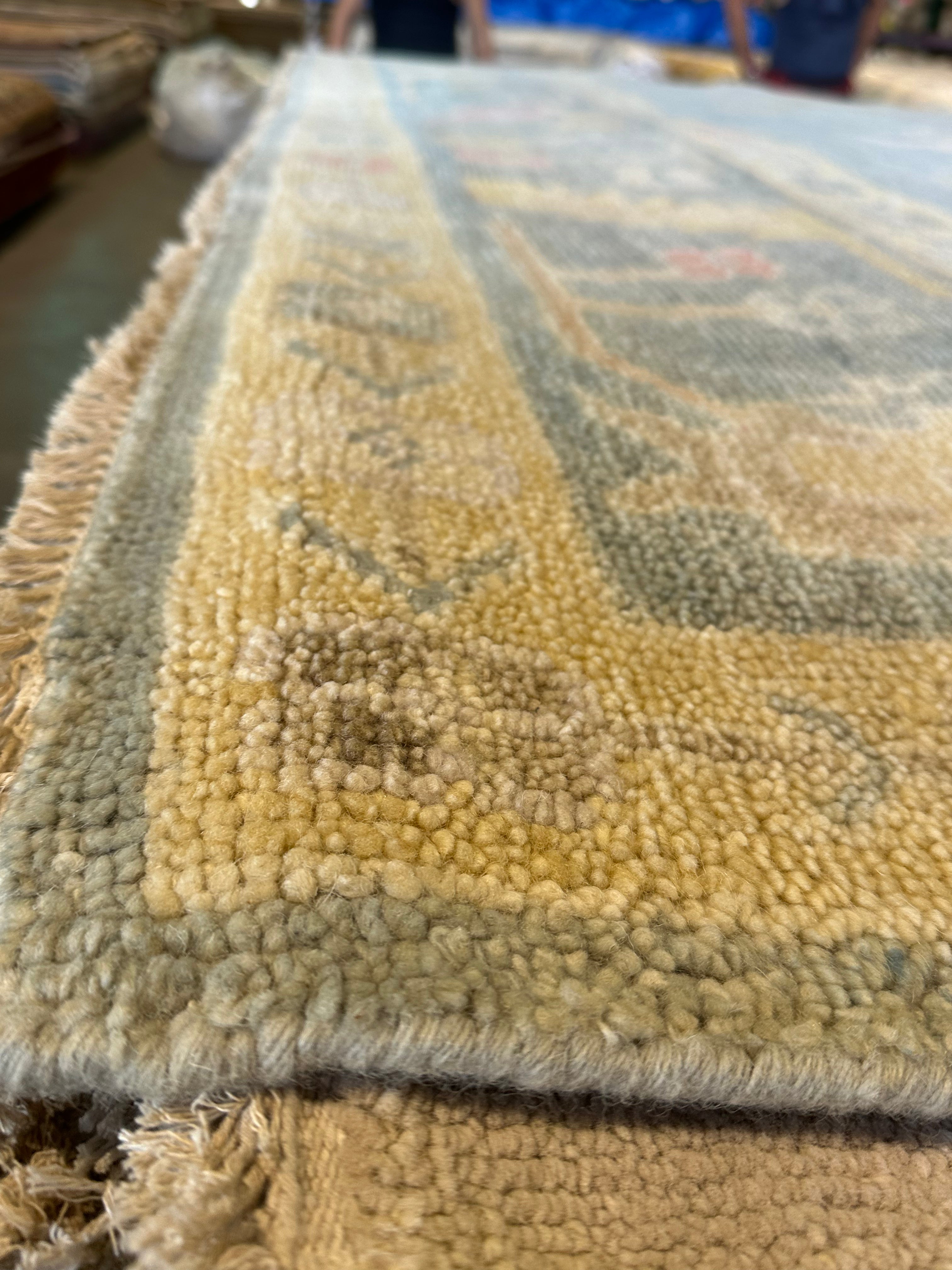 Thaddea Graham 10x14 Multi Color Hand-Knotted Oushak Rug