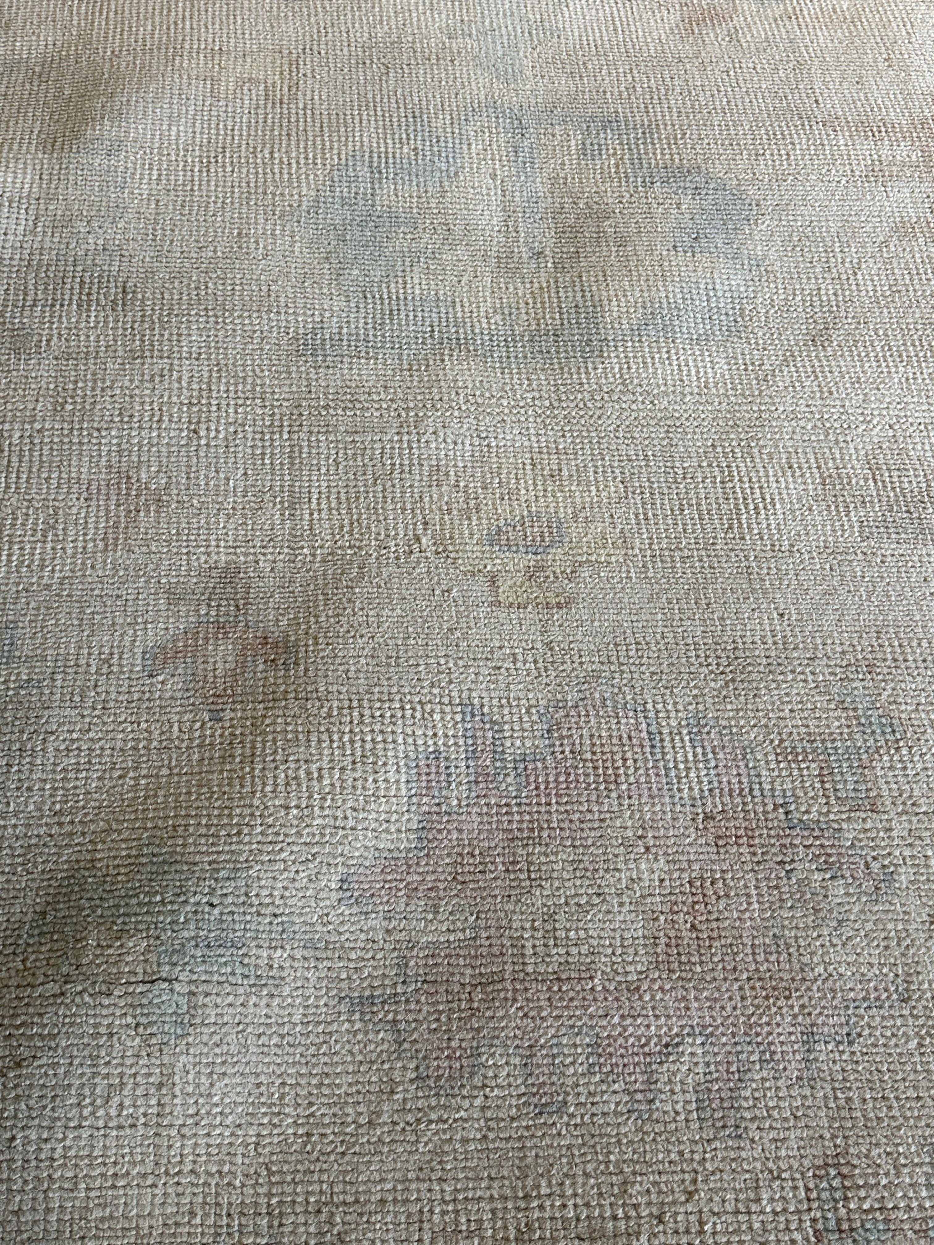 Becca 10x14 Cream Hand-Knotted Oushak Rug