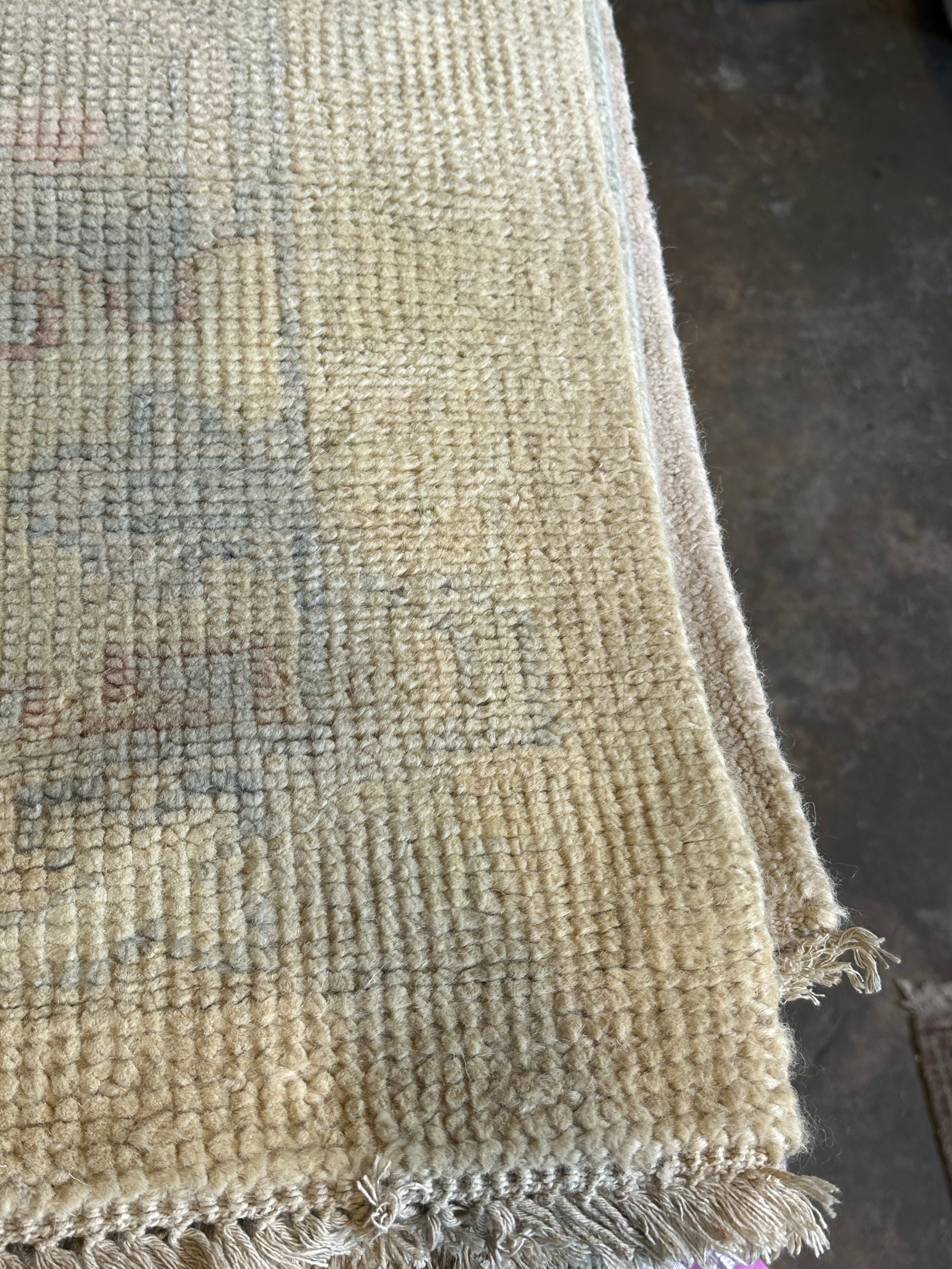 Becca 10x14 Cream Hand-Knotted Oushak Rug